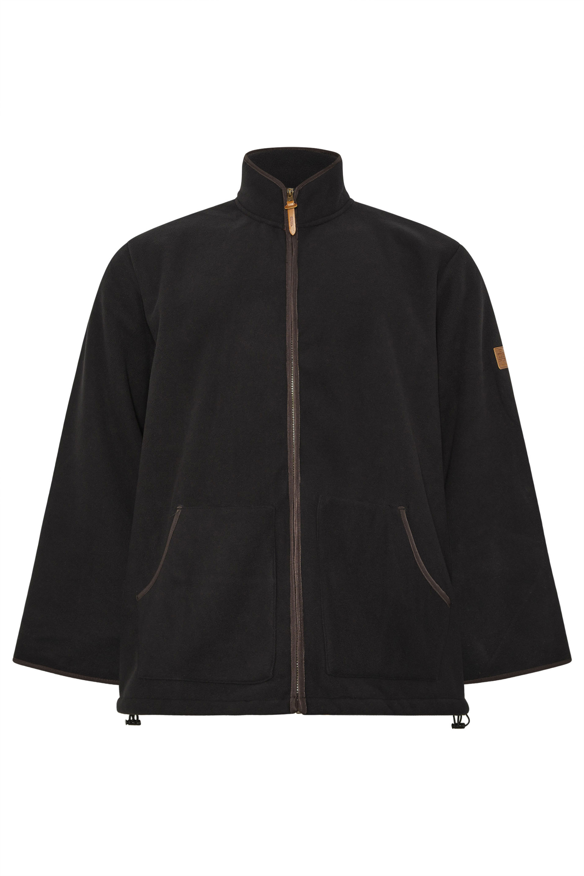 D555 Big & Tall Black Zip Through Fleece Jacket | BadRhino 2