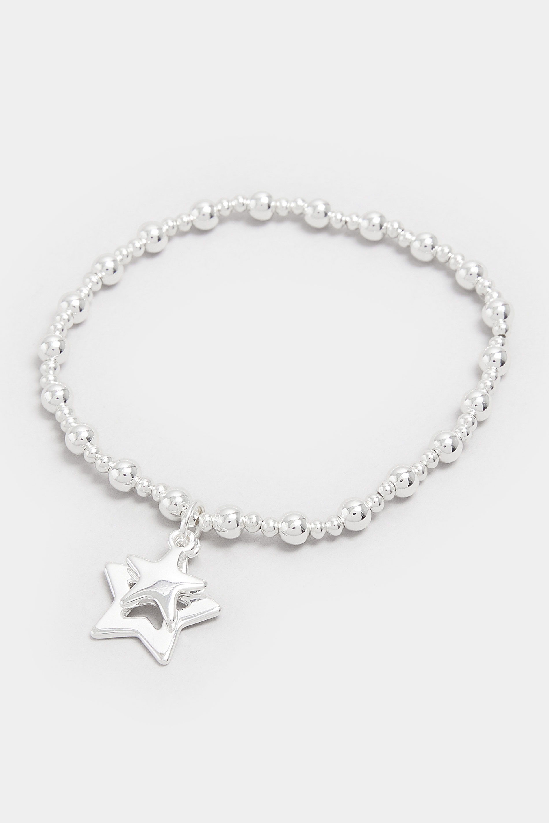 Silver Tone Star Stretch Bracelet | Yours Clothing 3