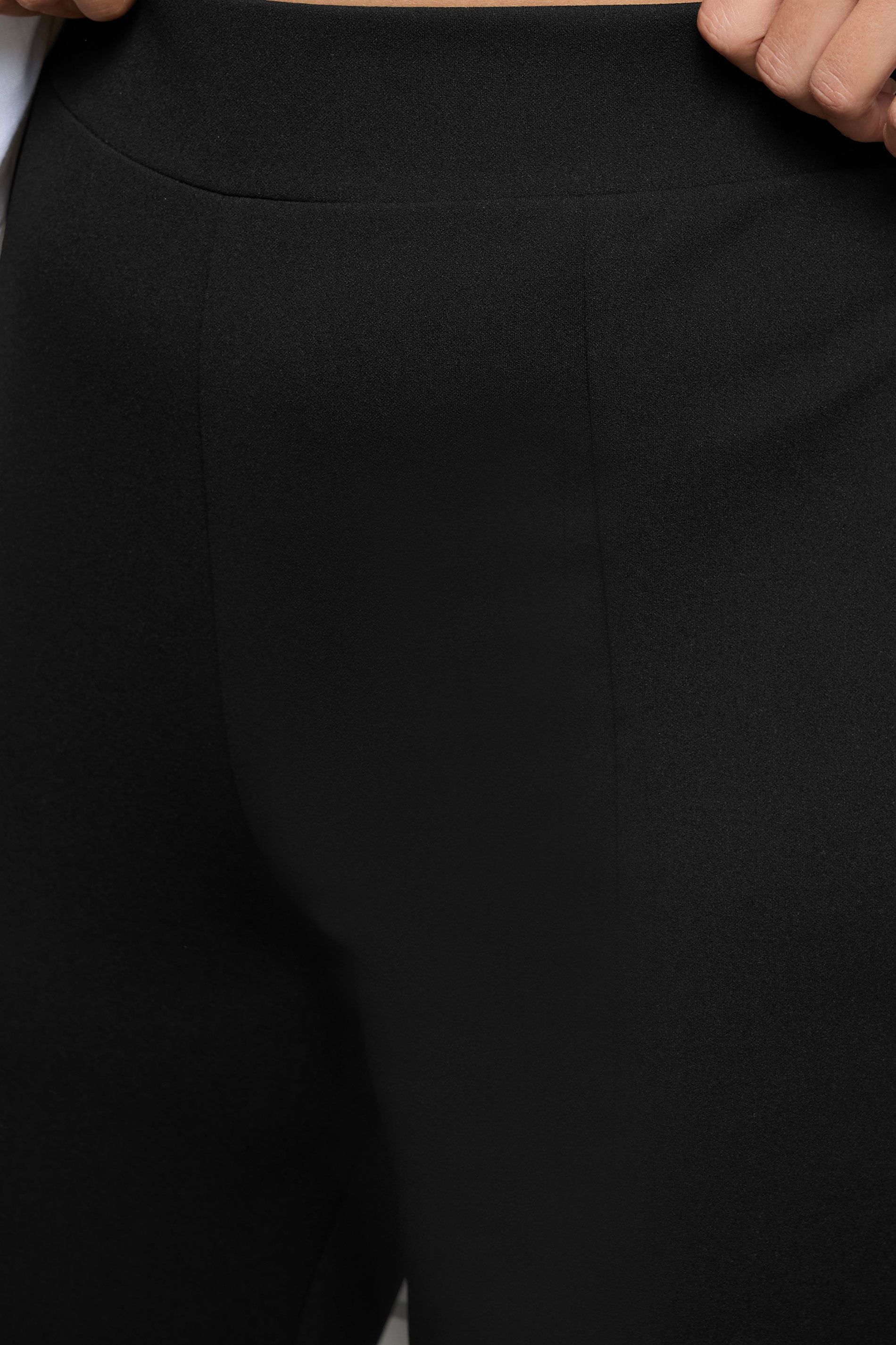 Plus Size Black Tapered Trousers | Yours Clothing 4