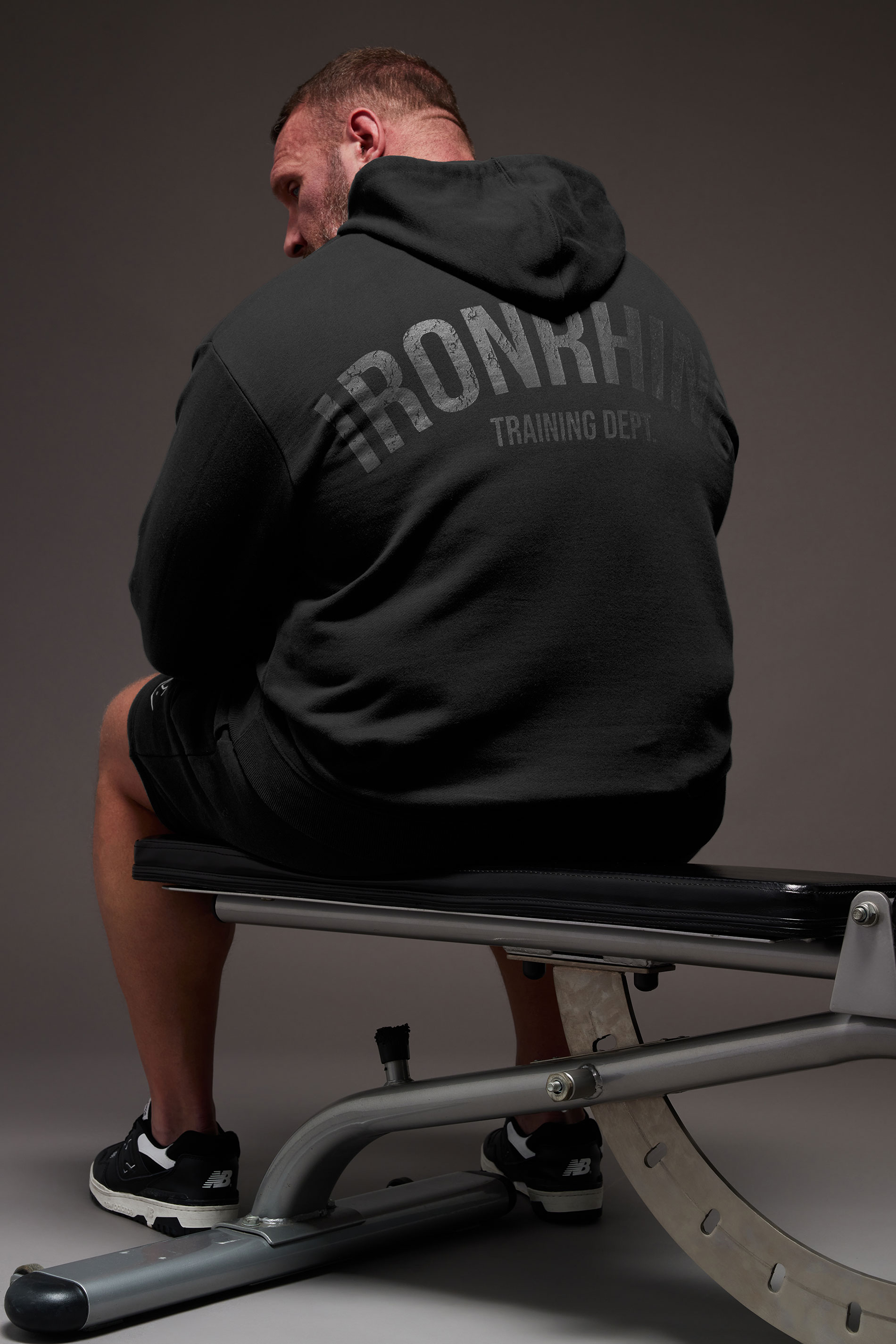 IronRhino Big & Tall Black 'Training Dept' Hoodie | BadRhino 1