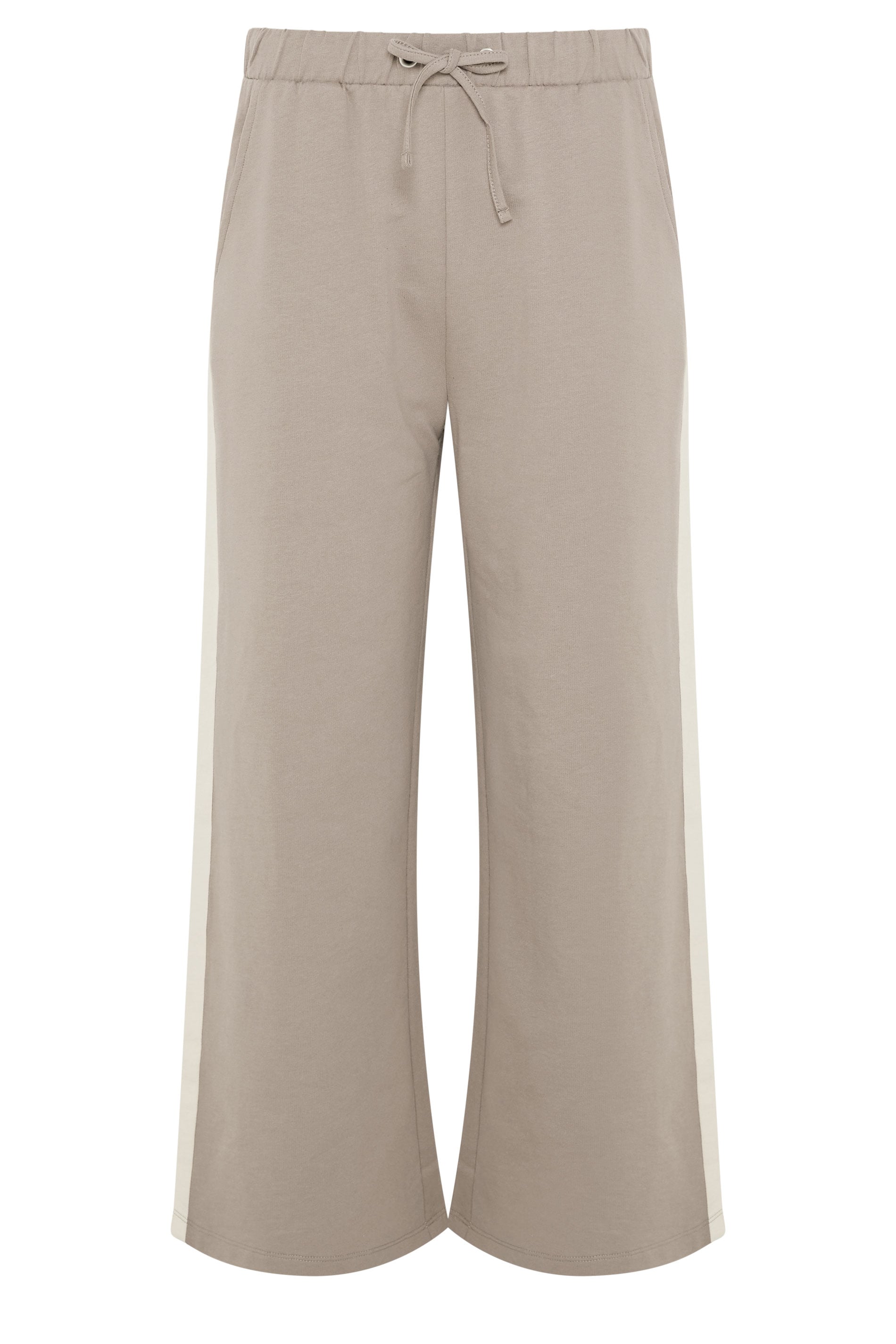 M&Co Petite Mocha Brown Ivory White Stripe Cotton Joggers | M&Co 5