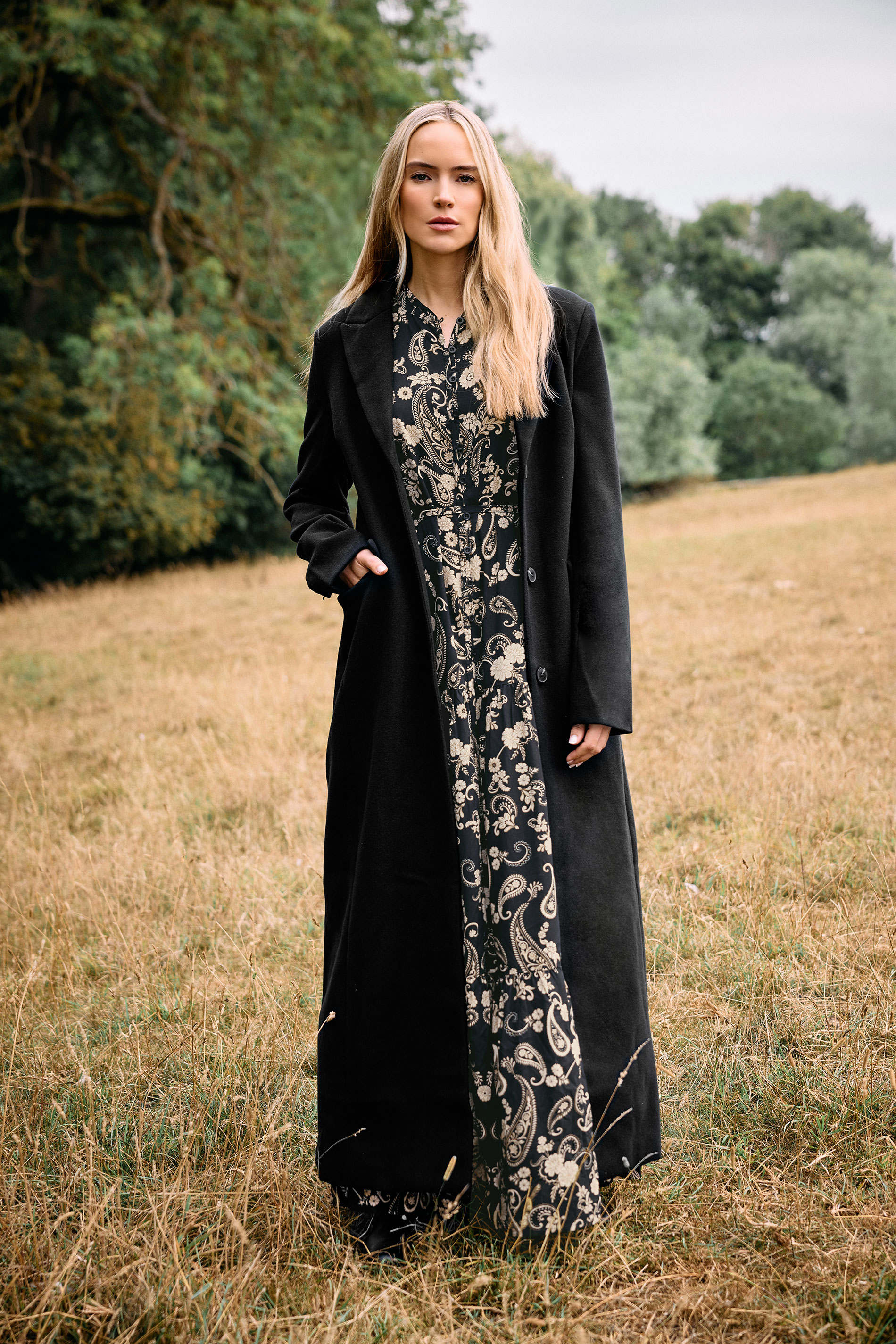 LTS Tall Black Formal Maxi Coat | Long Tall Sally 3