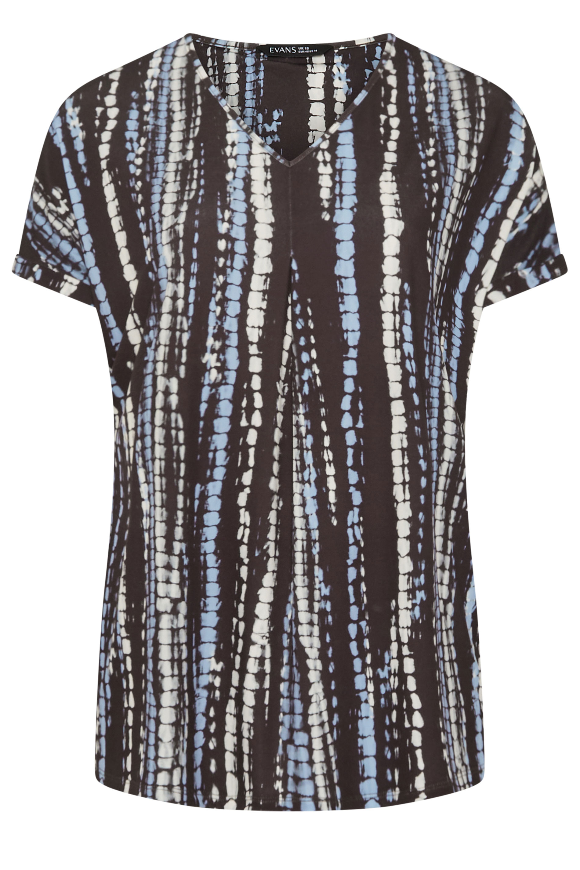 EVANS Plus Size Brown Tie Dye Swing Top | Evans 5