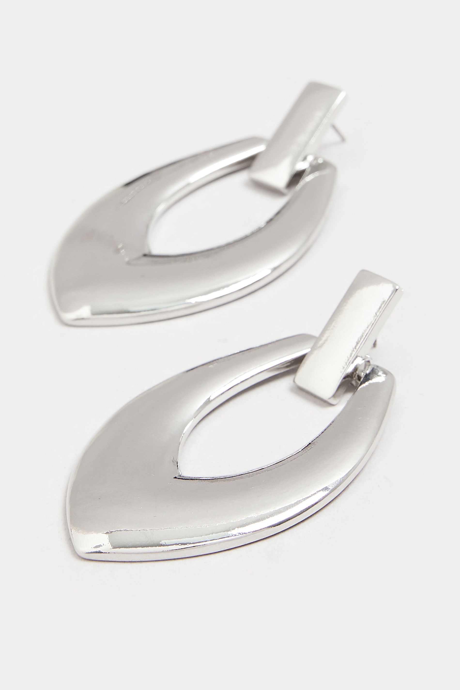 Silver Tone Teardrop Earrings | Yours Clothing 2