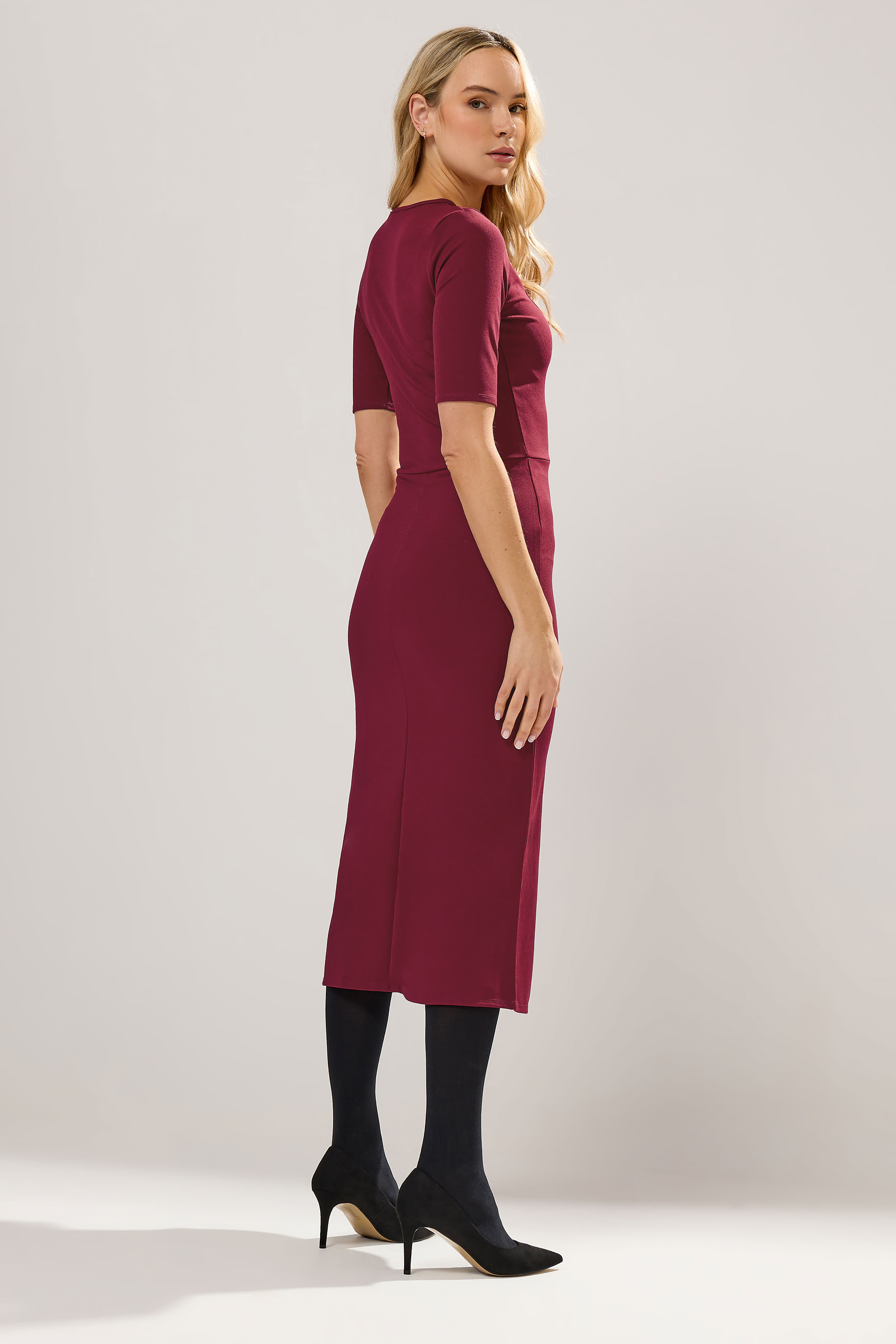 LTS Tall Red Keyhole Midi Dress | Long Tall Sally 2
