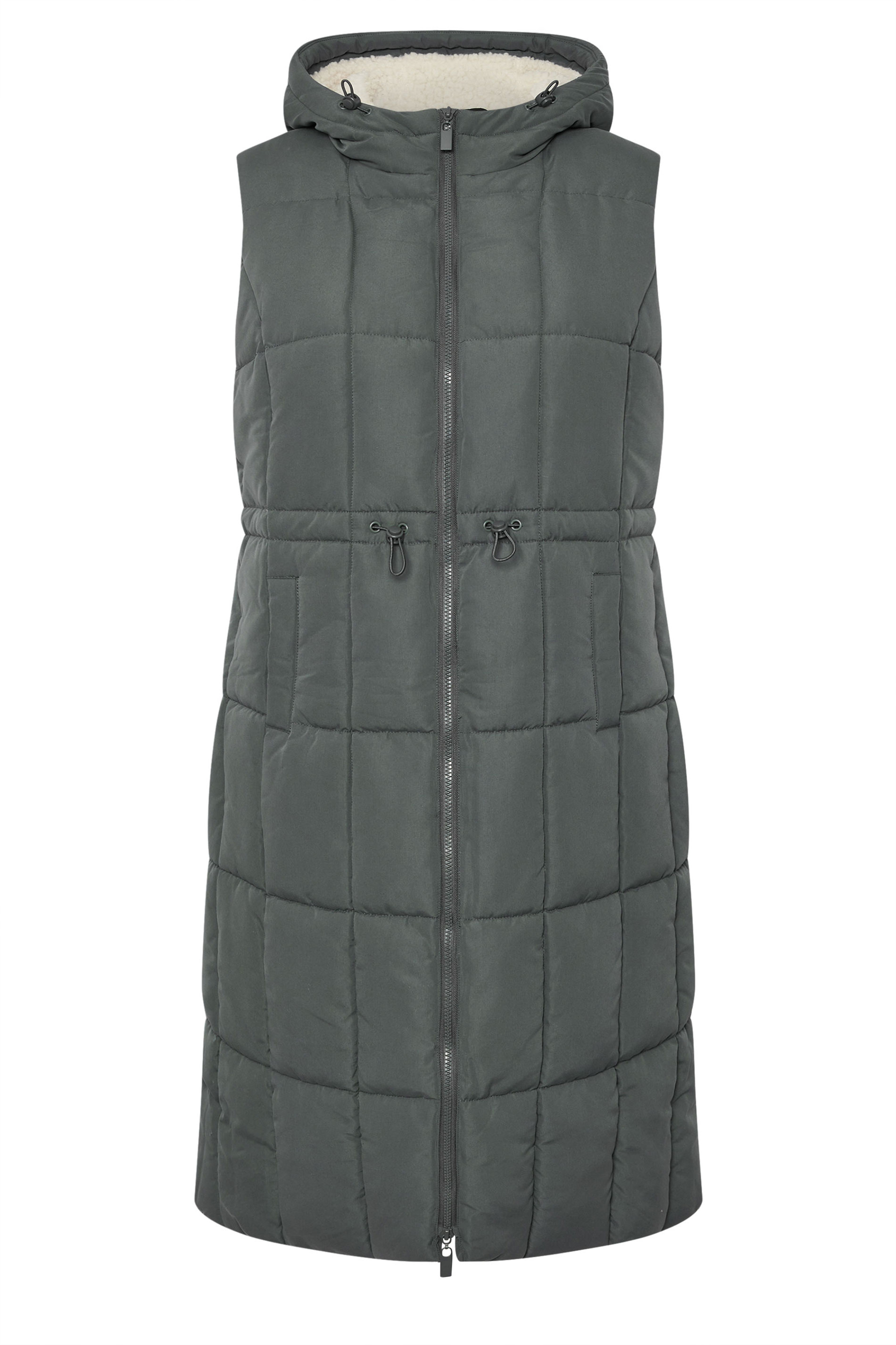 YOURS Plus Size Grey Midi Gilet | Yours Clothing 5