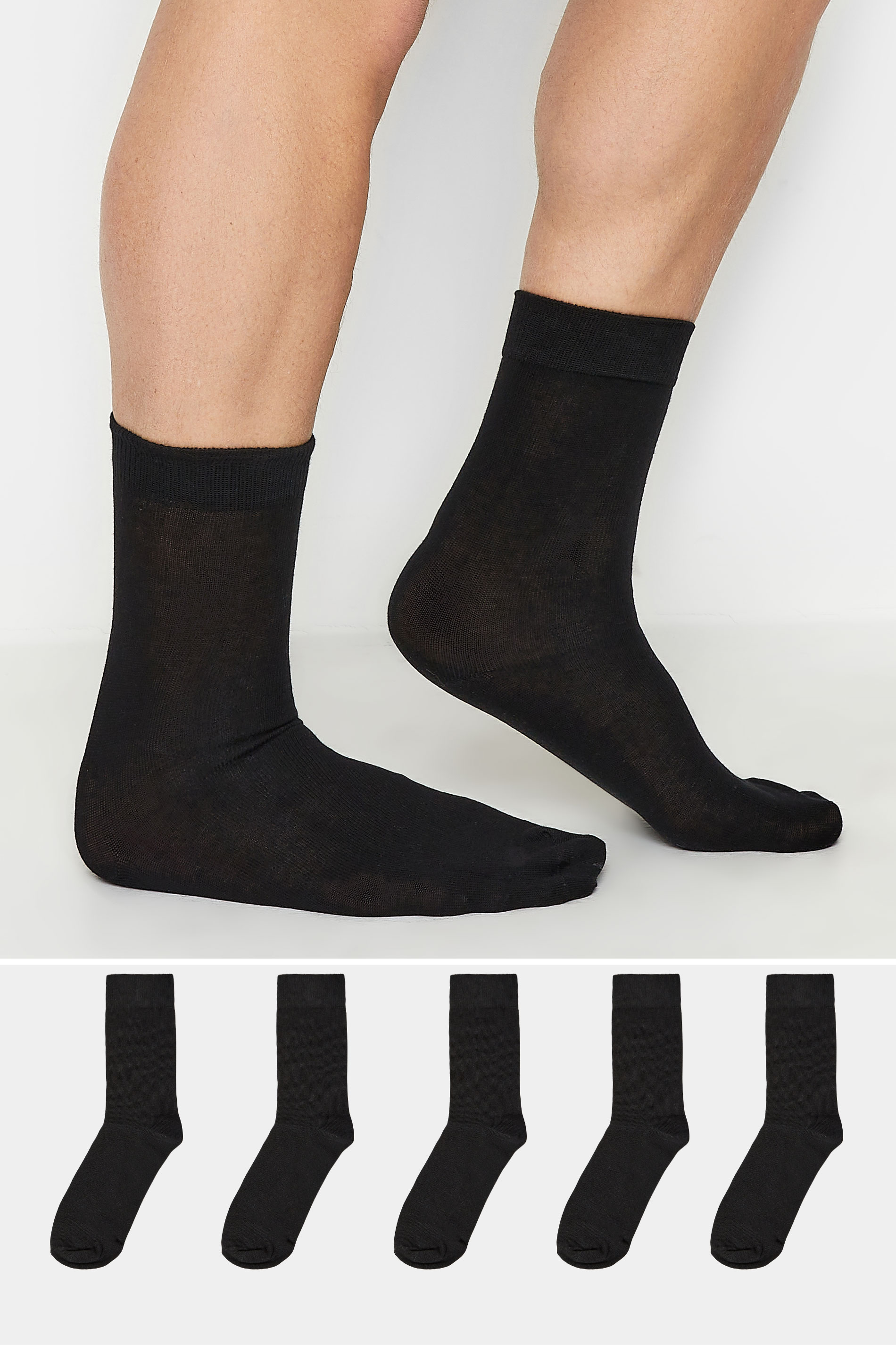 BadRhino Black 5 Pack Ankle Socks | BadRhino 3