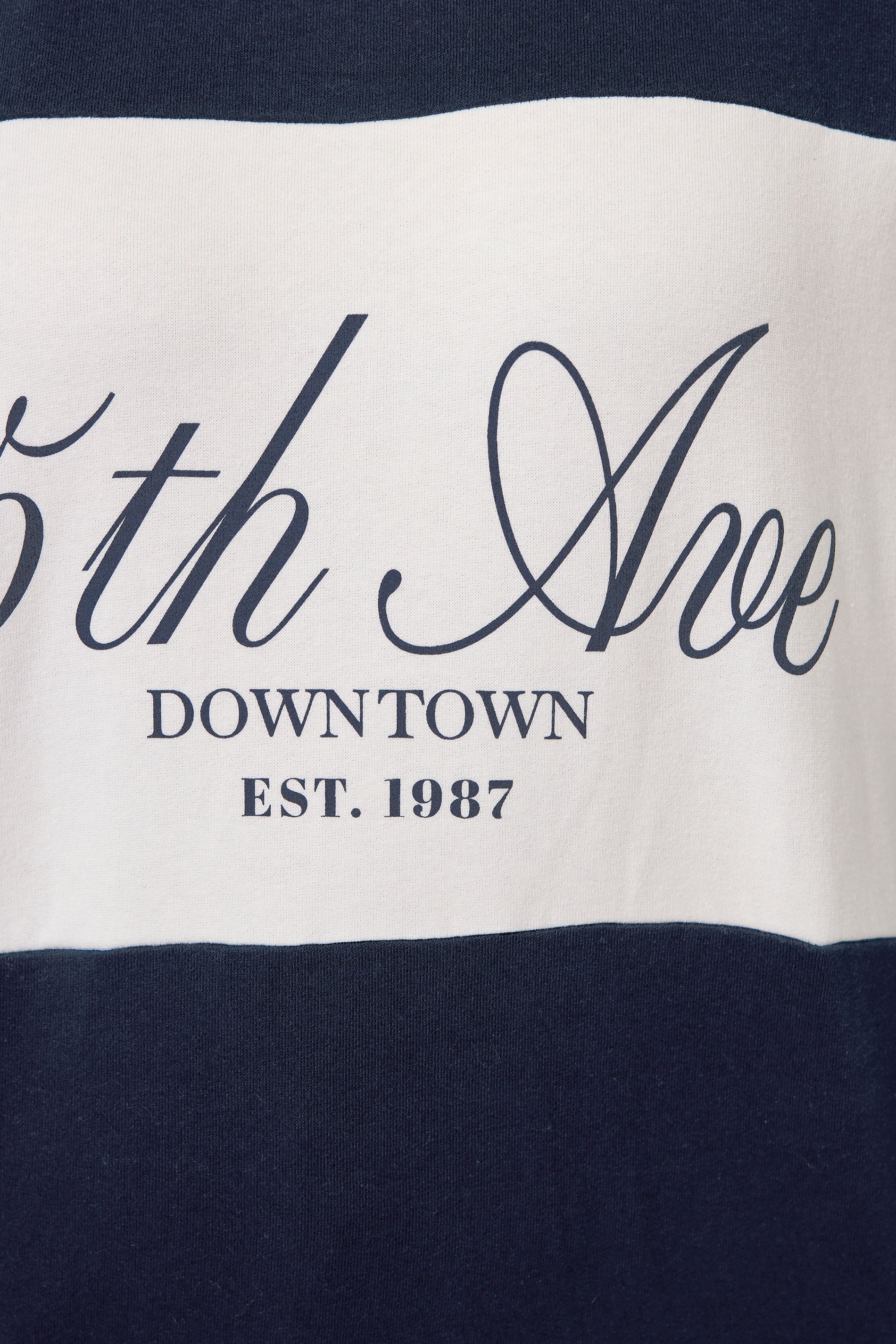 YOURS Plus Size Navy Blue '5th Avenue' Rugby Top | Yours Clothing 4