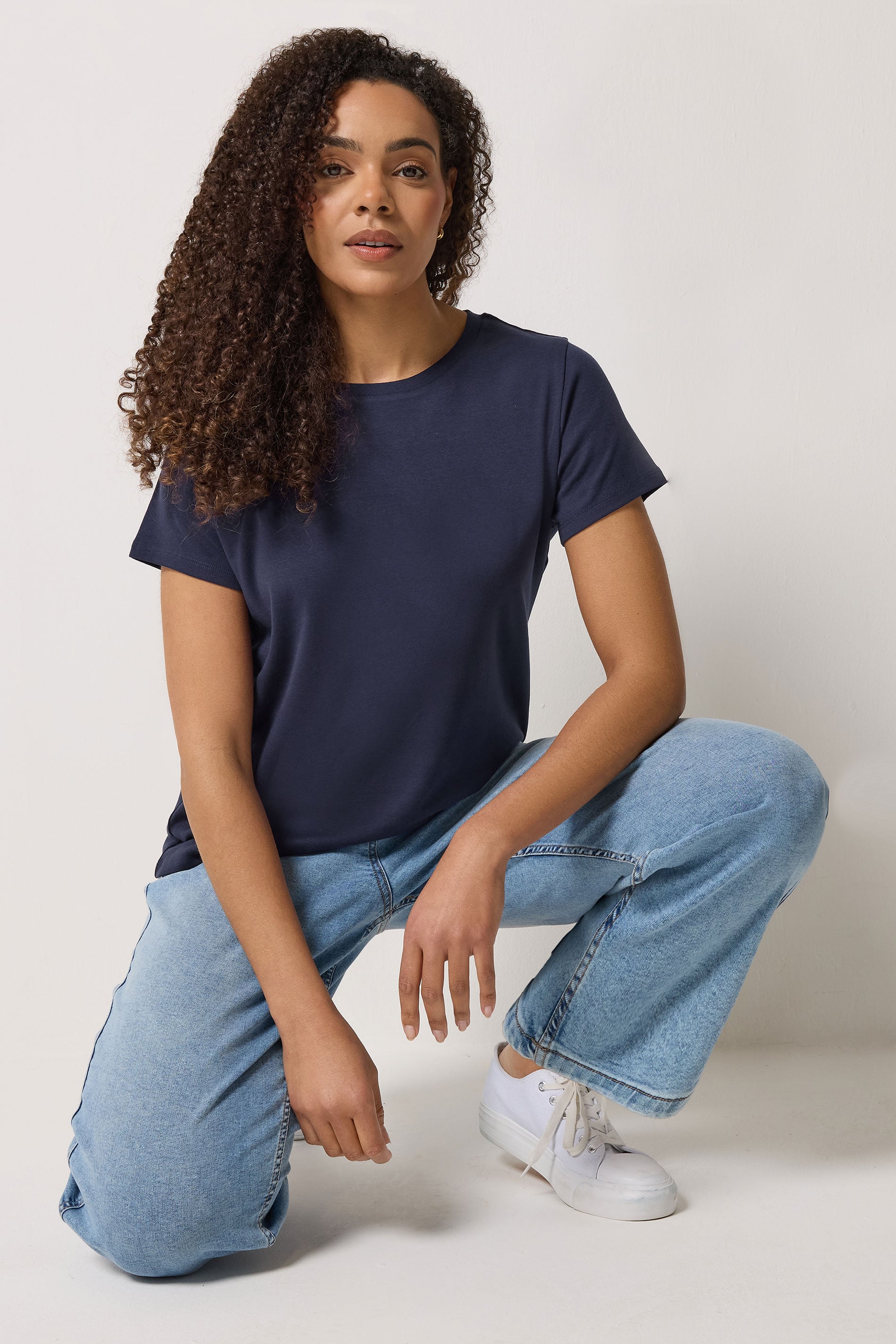 M&Co 3 PACK Black & Navy Blue Cotton T-Shirts | M&Co 2