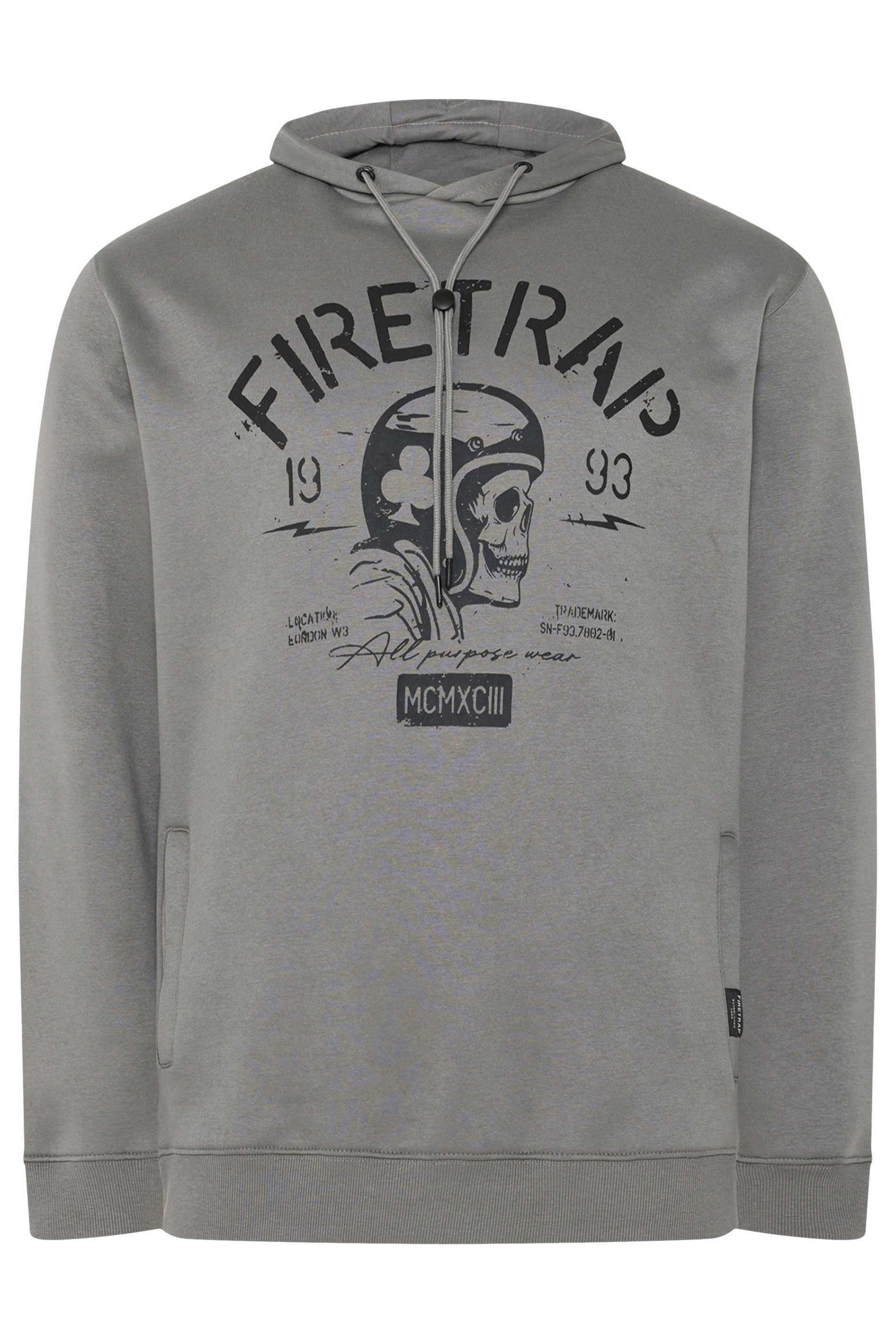 FIRETRAP Big & Tall Grey Hoodie | BadRhino 4