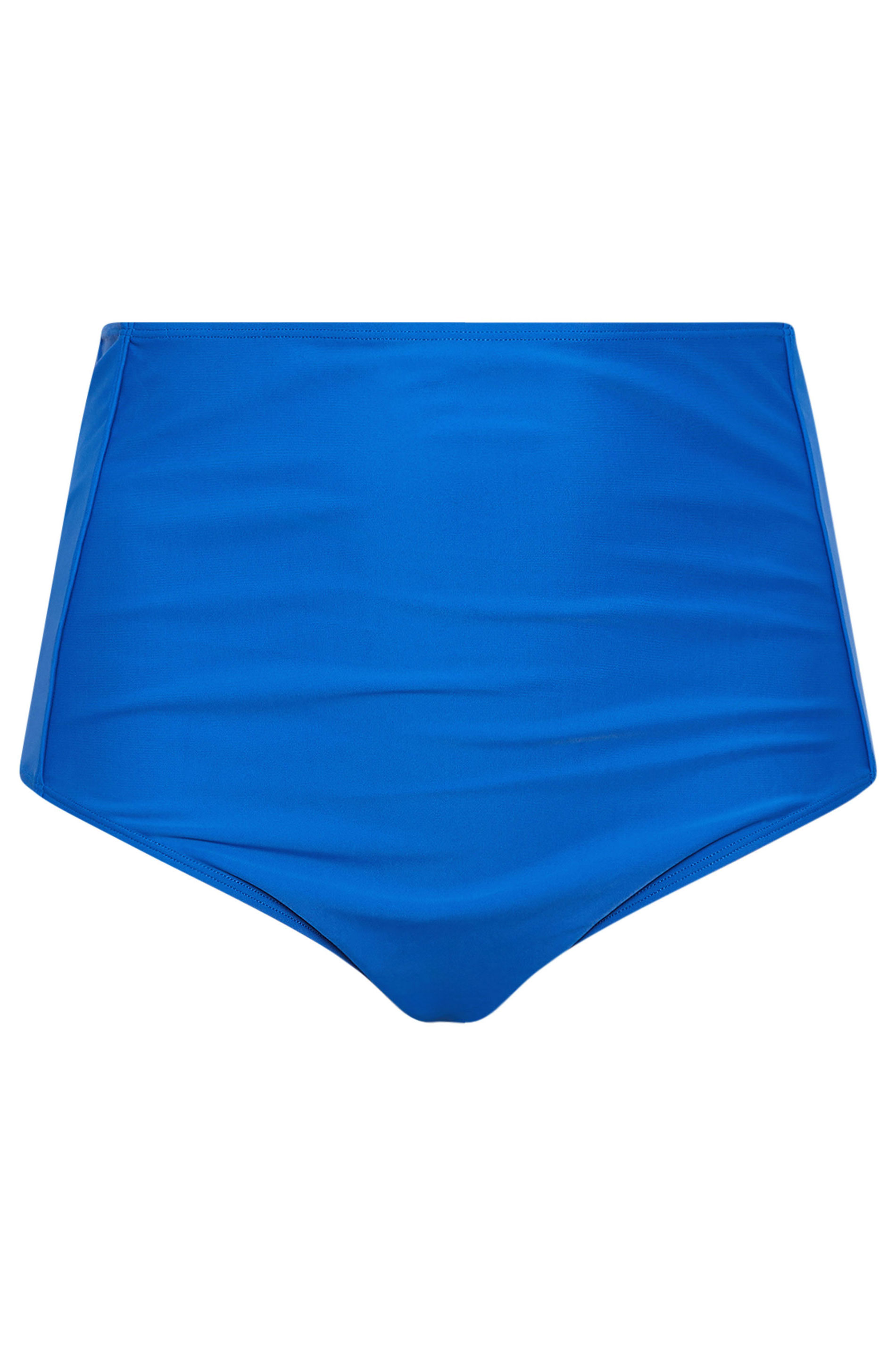 YOURS Plus Size Cobalt Blue Super High Waisted Tummy Control Bikini Briefs | Yours Clothing 1
