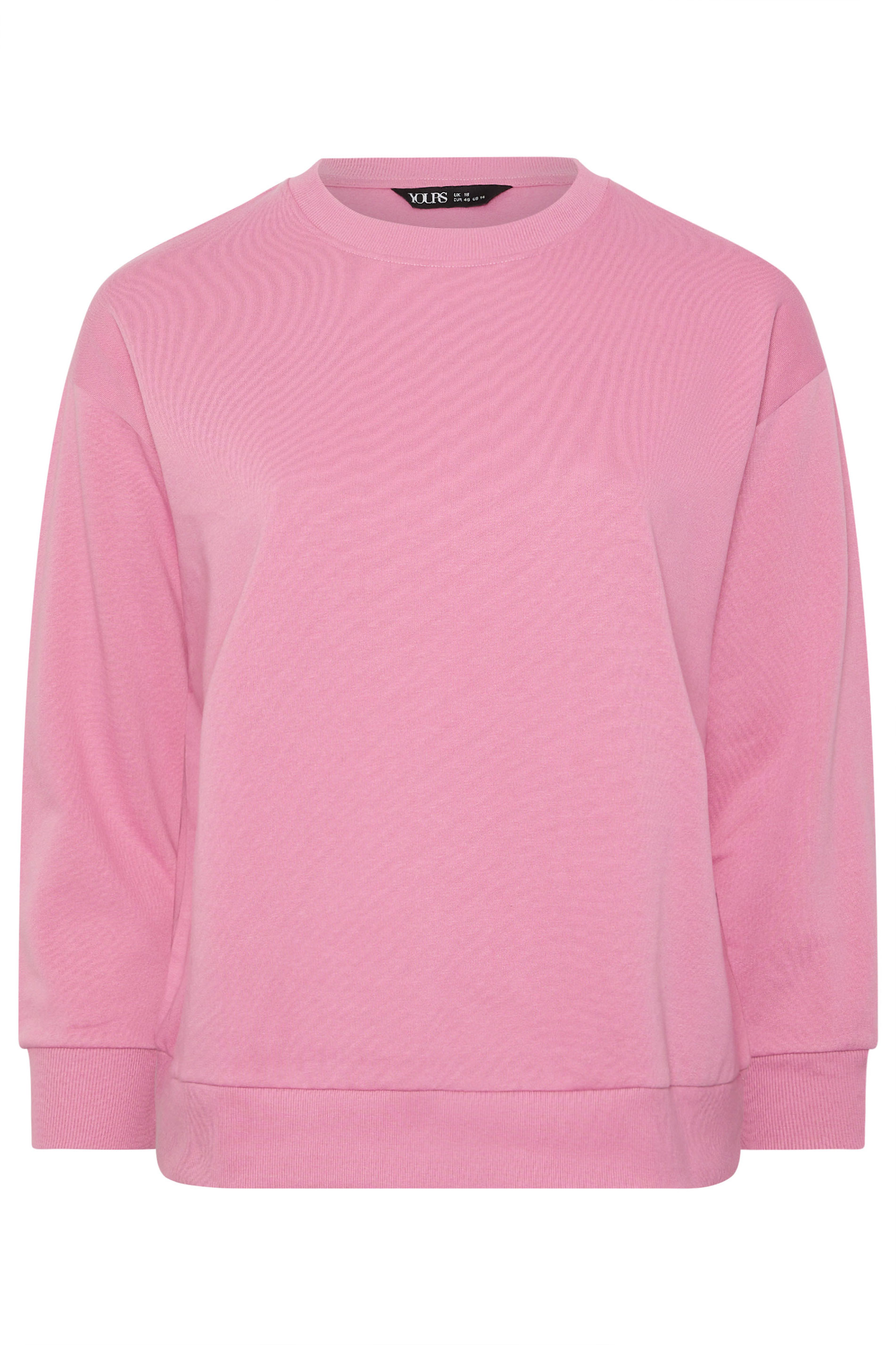 YOURSET Plus Size 2 PACK Black & Pink Sweatshirts | Yours Clothing 9