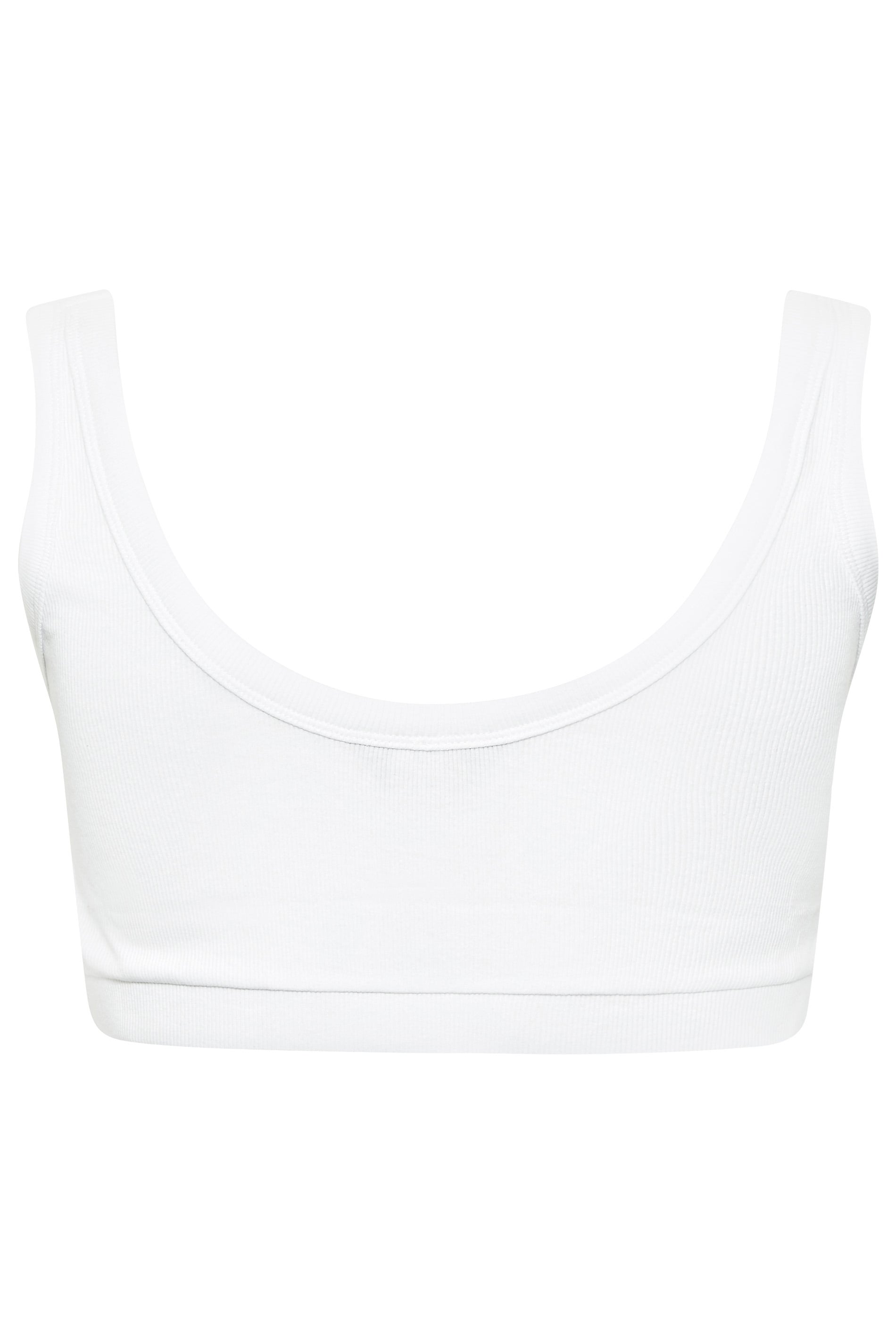 YOURSET 2 PACK Plus Size Black & White Ribbed Crop Tops | Yours Clothing  6