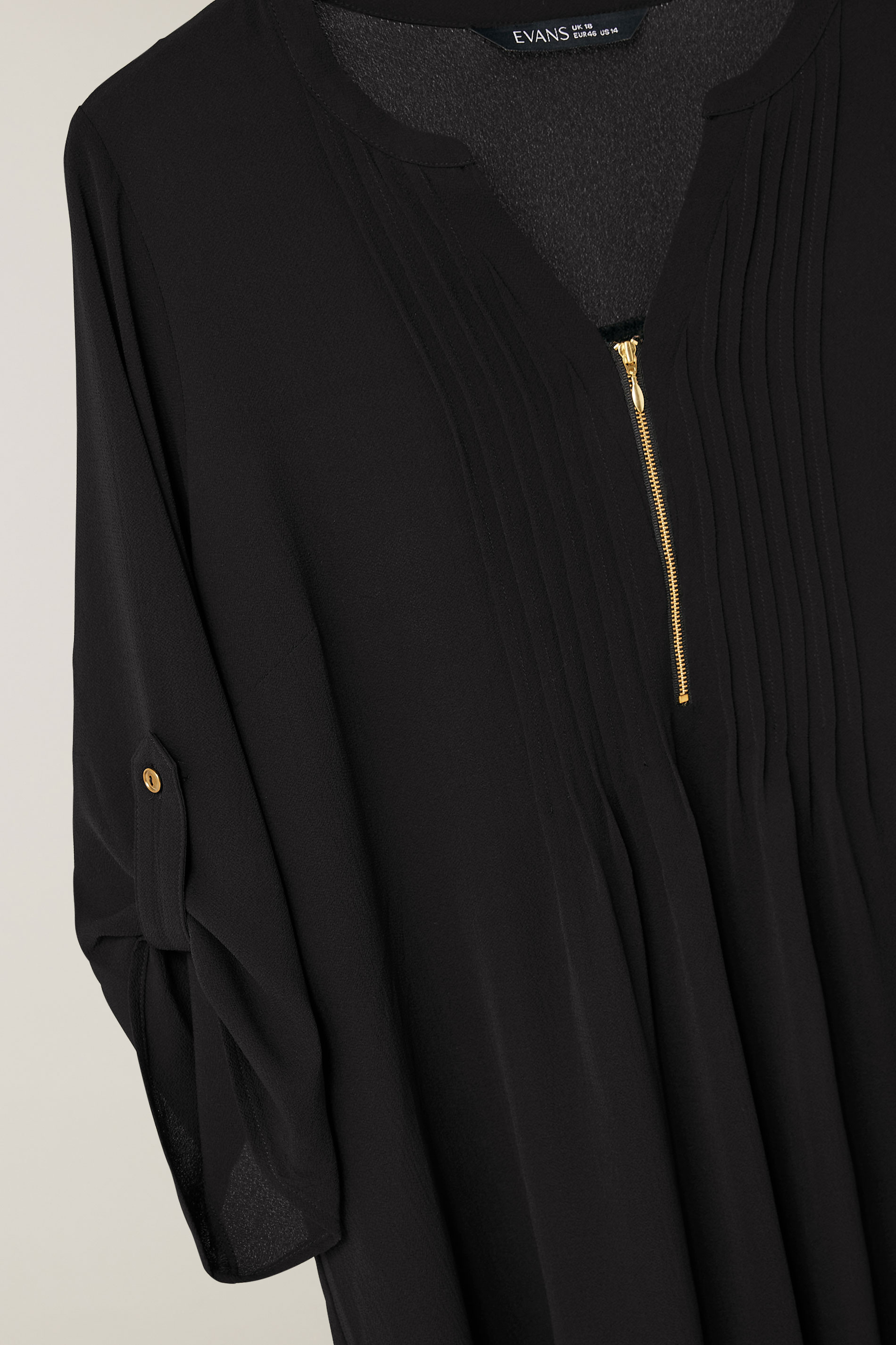 EVANS Plus Size Black Pintuck Blouse | Evans  6