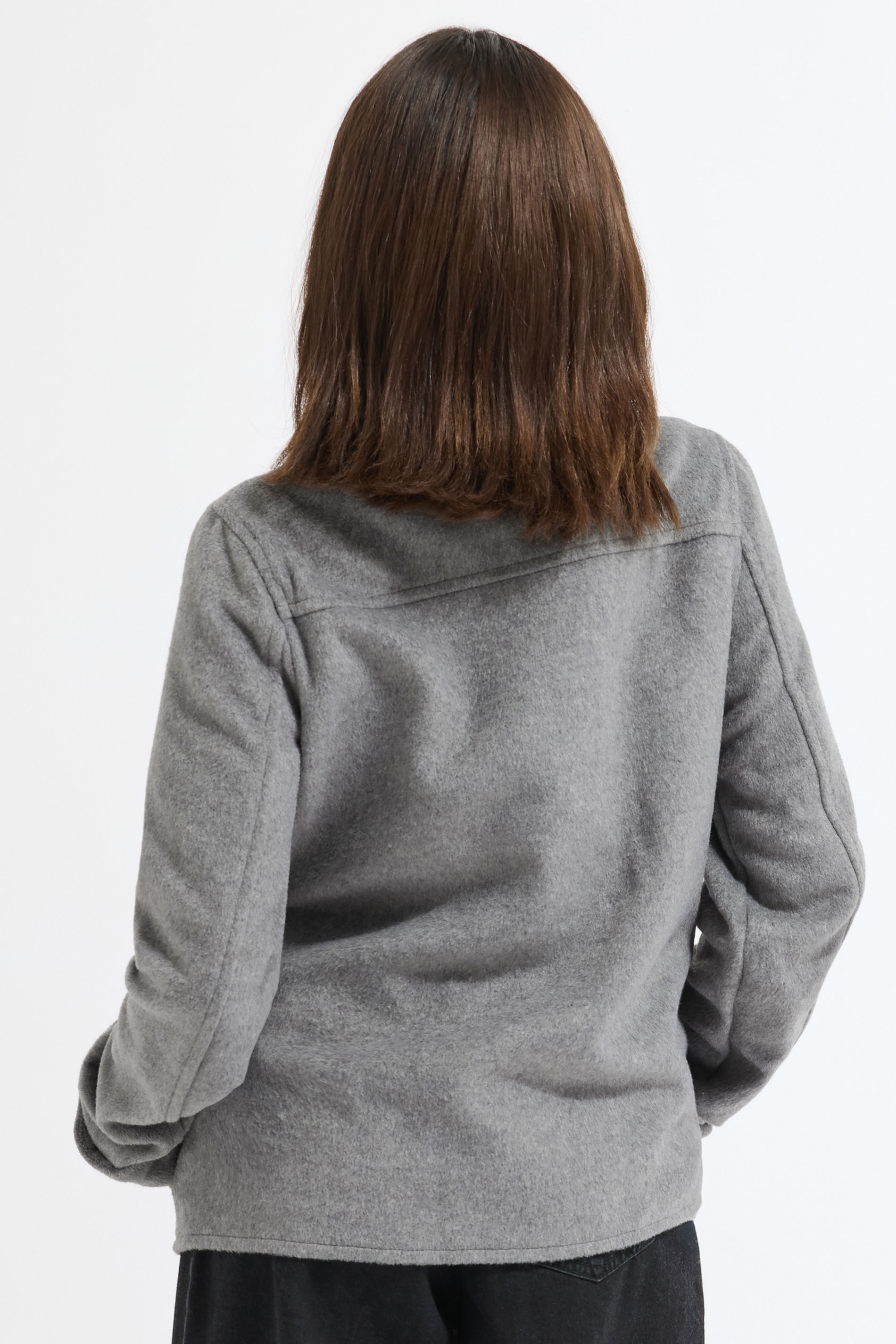 PixieGirl Petite Women's Dark Grey Formal Scarf Coat | PixieGirl 2