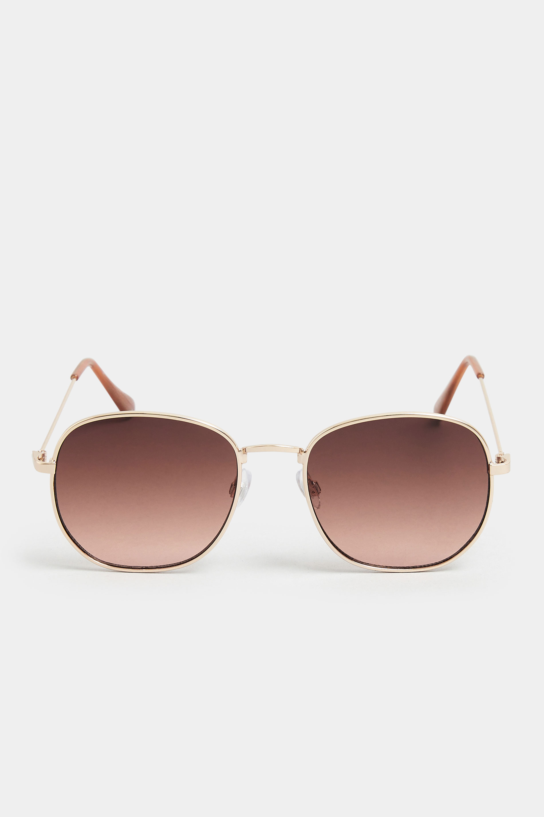 Gold Tone Round Sunglasses | Yours Clothing 3