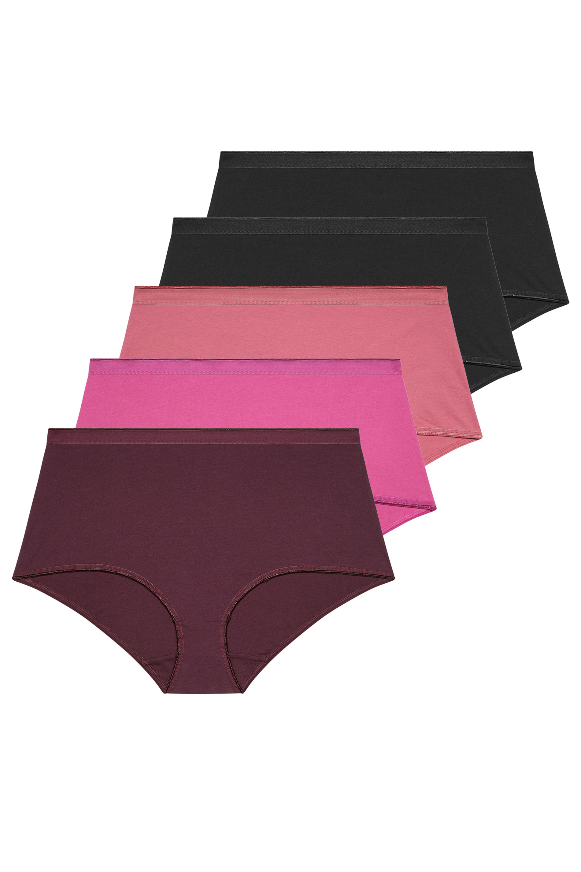 YOURS 5 PACK Plus Size Purple Full Briefs | Yours Clothing 3