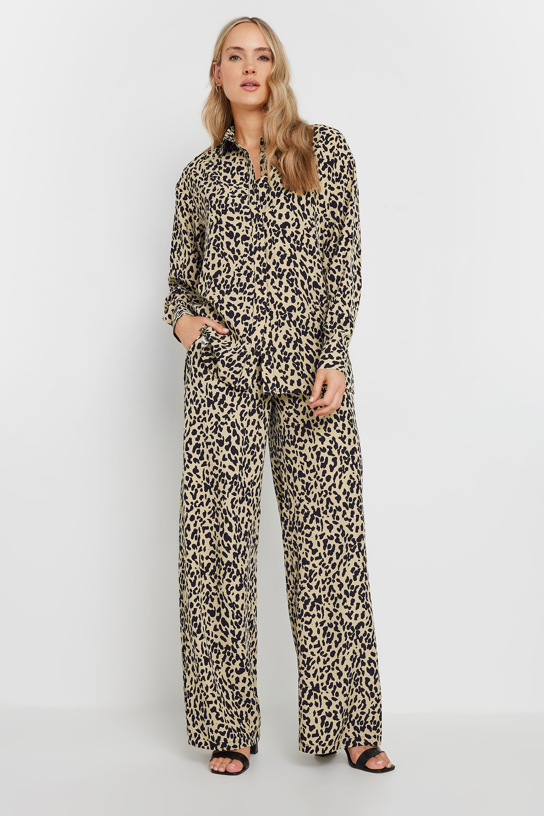 LTS Tall Natural Brown Leopard Print Shirt | Long Tall Sally 4