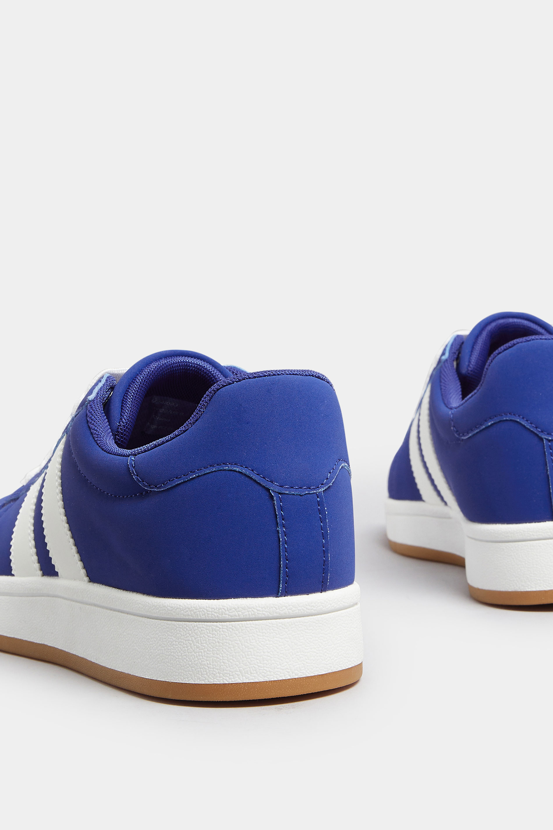 Dark Blue Padded Lace Up Trainers In Wide E Fit | Yours Clothing 4
