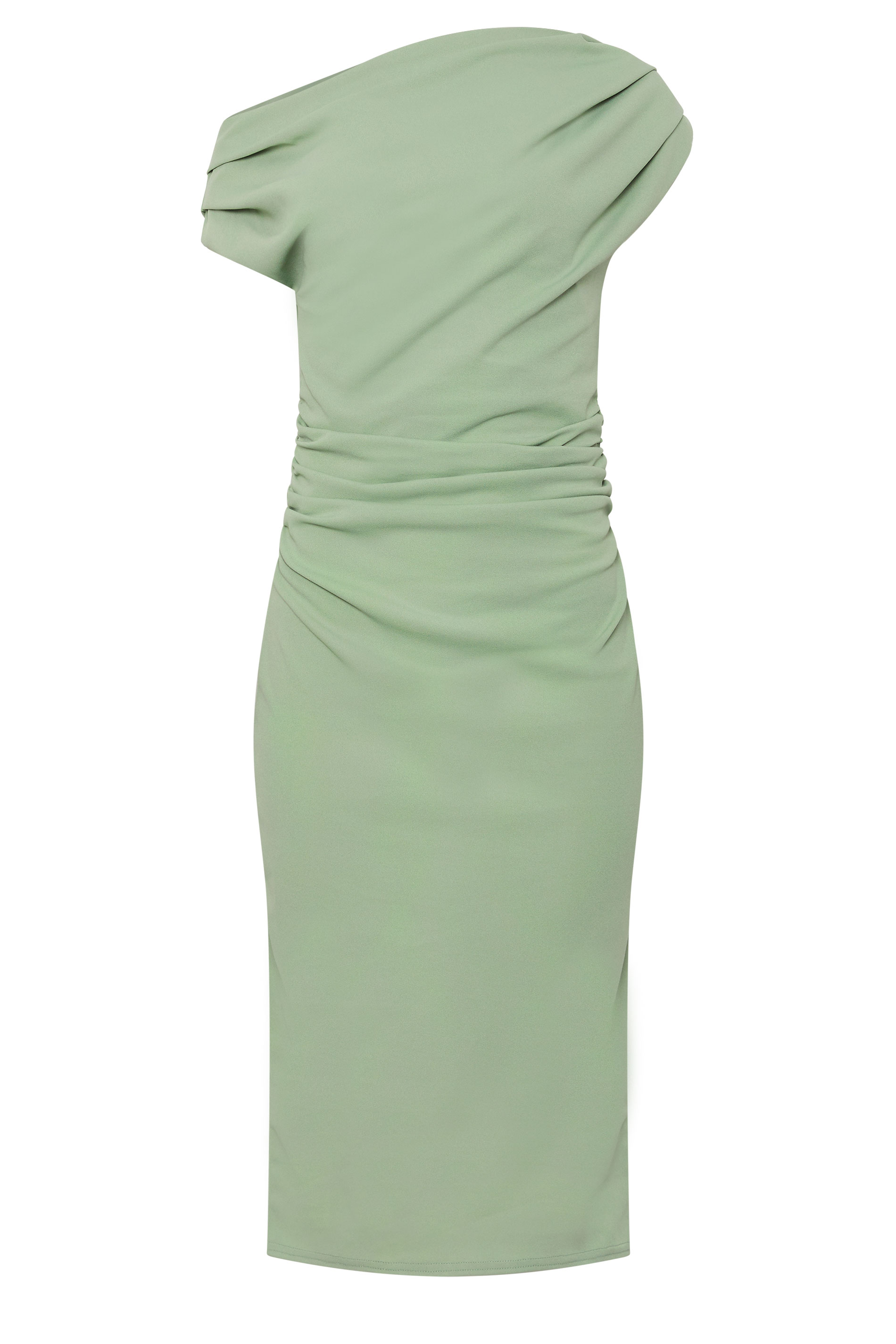 STAR Sage Green Draped Midi Dress | StarByJM 6