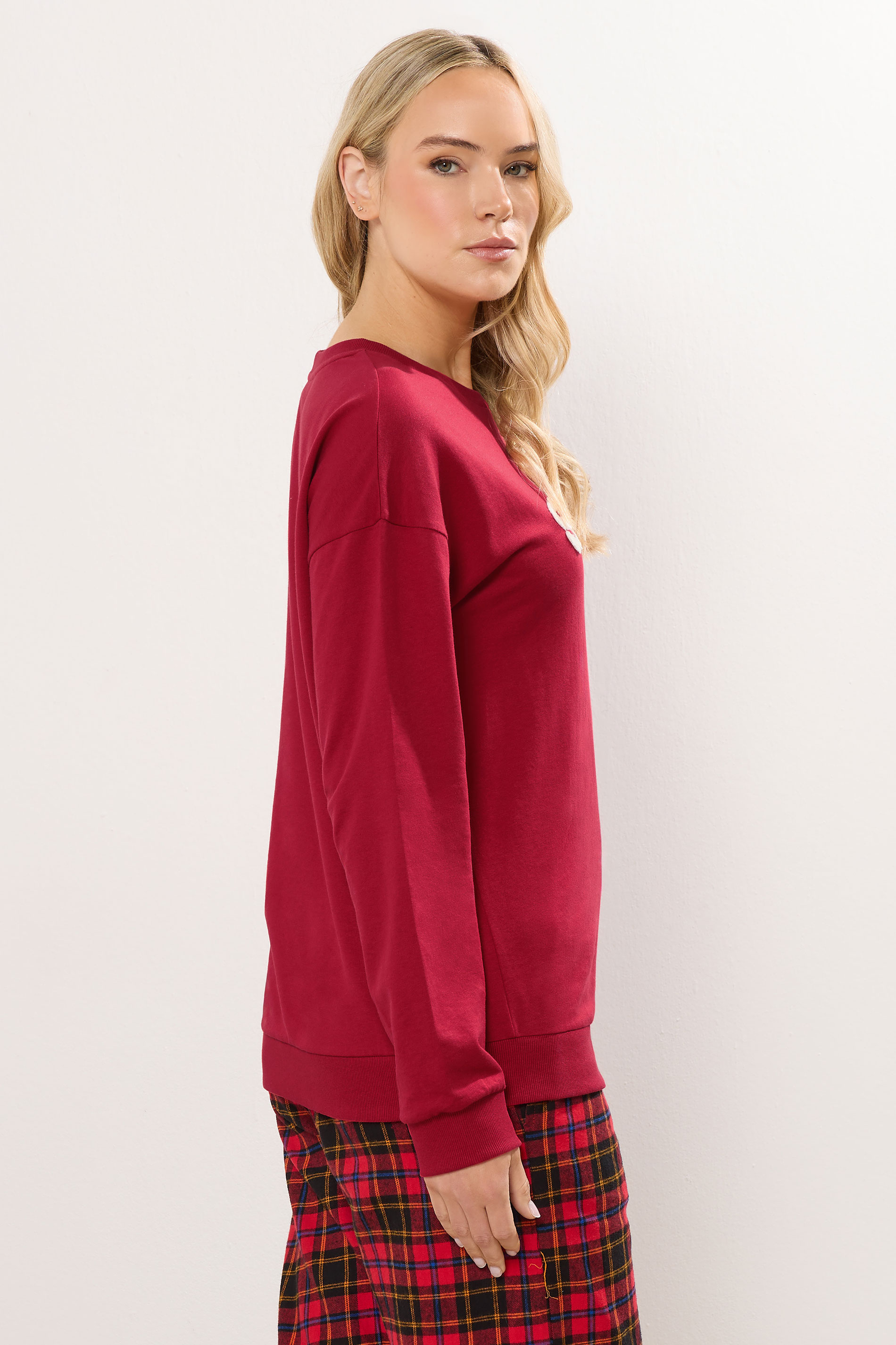 LTS Tall Red 'Sunday Dreaming' Slogan Lounge Top | Long Tall Sally 2