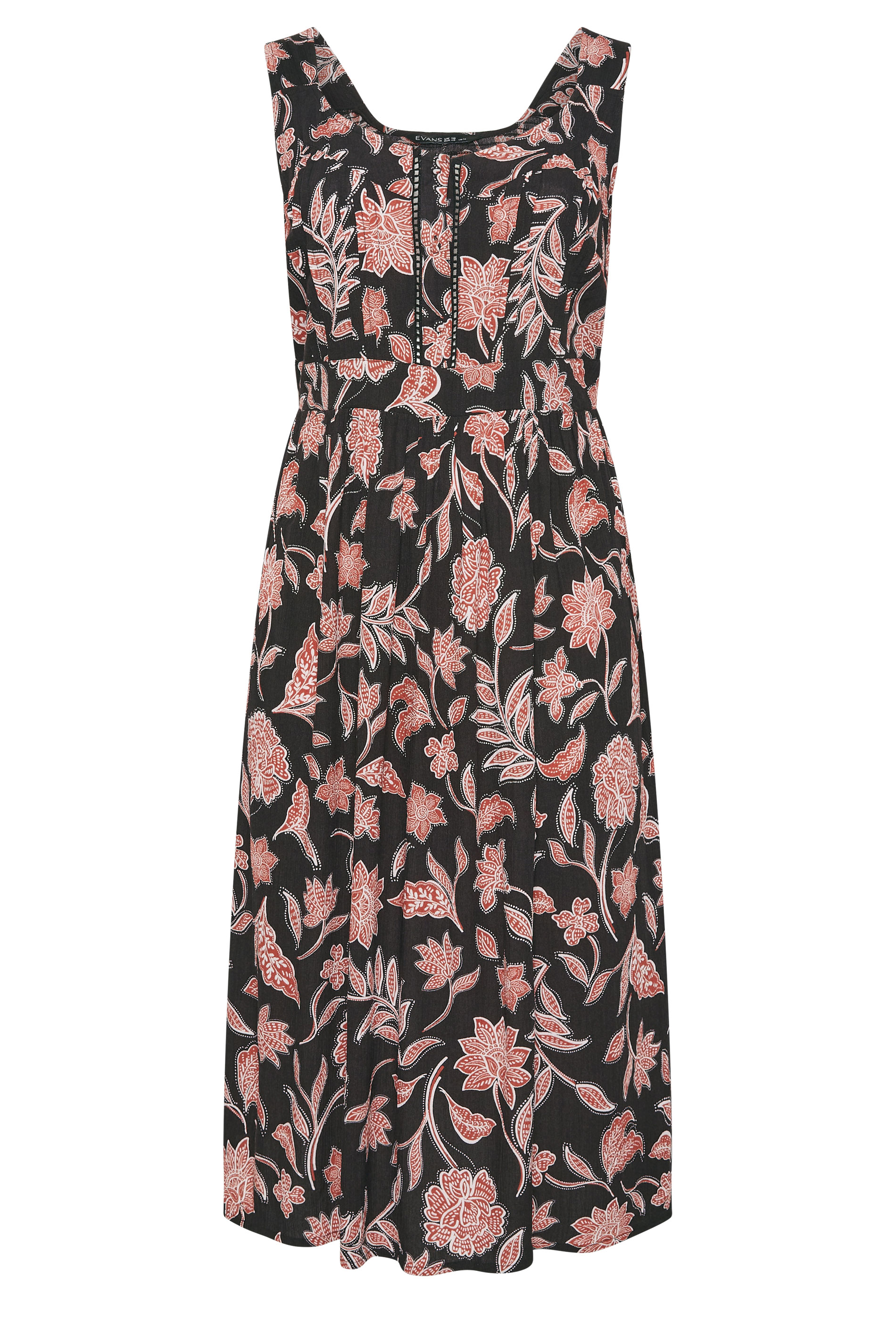 EVANS Plus Size Rust Brown Print Sundress | Evans 6