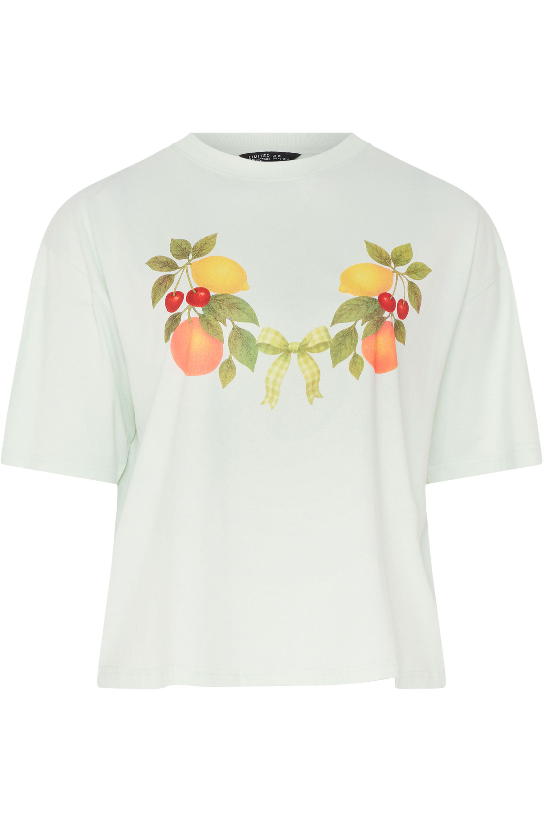 LIMITED COLLECTION Plus Size Mint Green Fruit T-Shirt | Yours Clothing 5