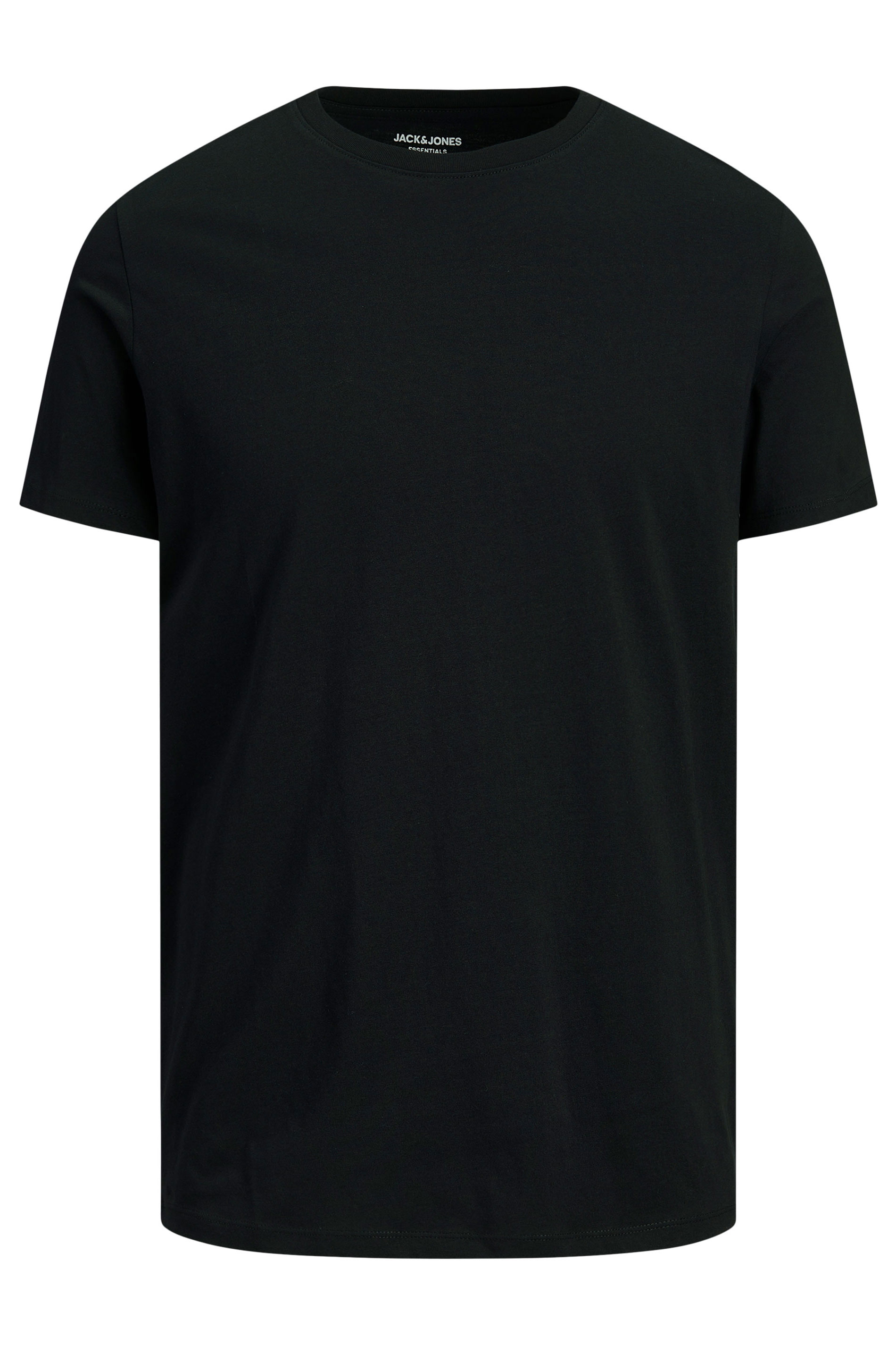 JACK & JONES Big & Tall Black Basic T-Shirt | BadRhino 2