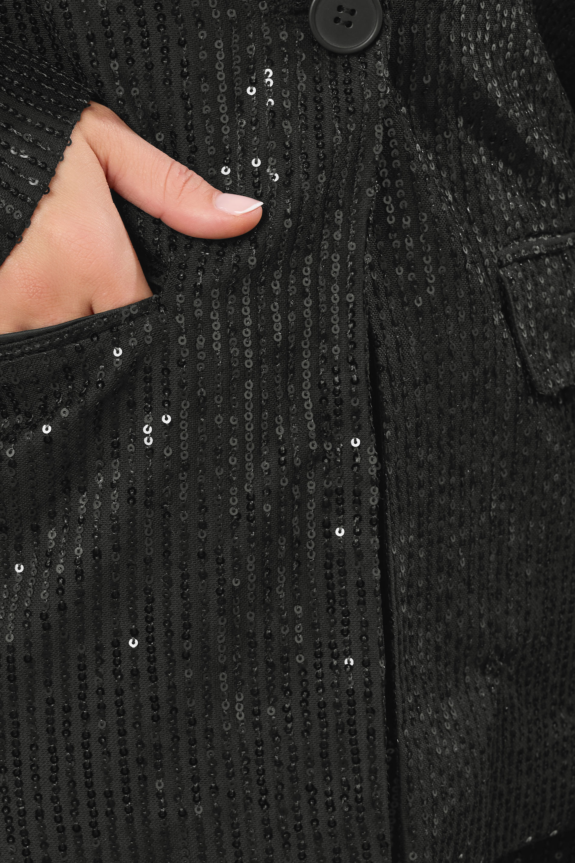 LTS Tall Black Embellished Tailored Blazer | Long Tall Sally 5