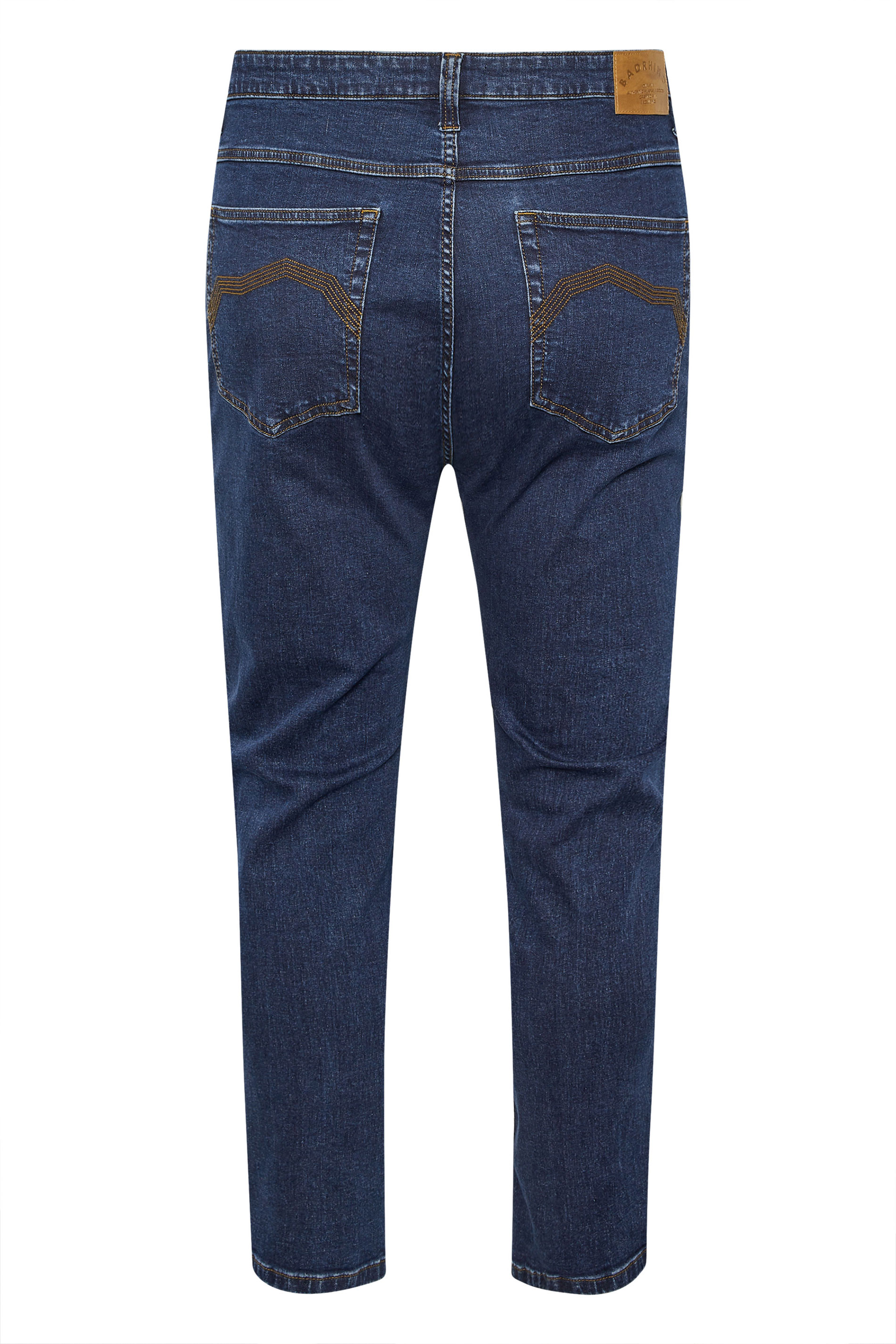 BadRhino Big & Tall Indigo Blue Tapered Fit Stretch Jeans | BadRhino 8