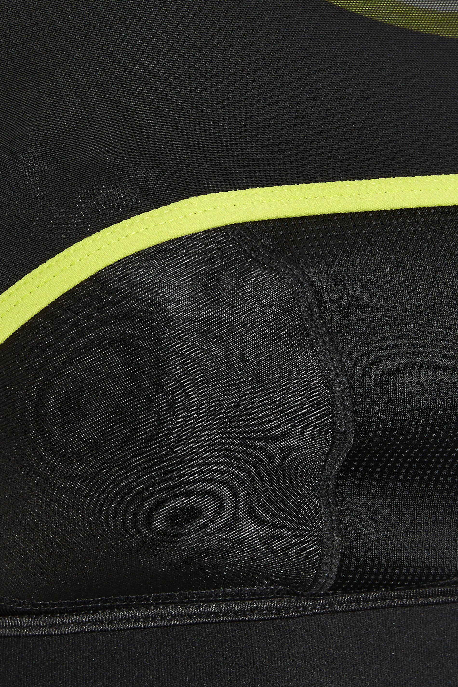 YOURS Plus Size Black Mesh Contrast Trim Non Padded Sports Bra | Yours Clothing 5