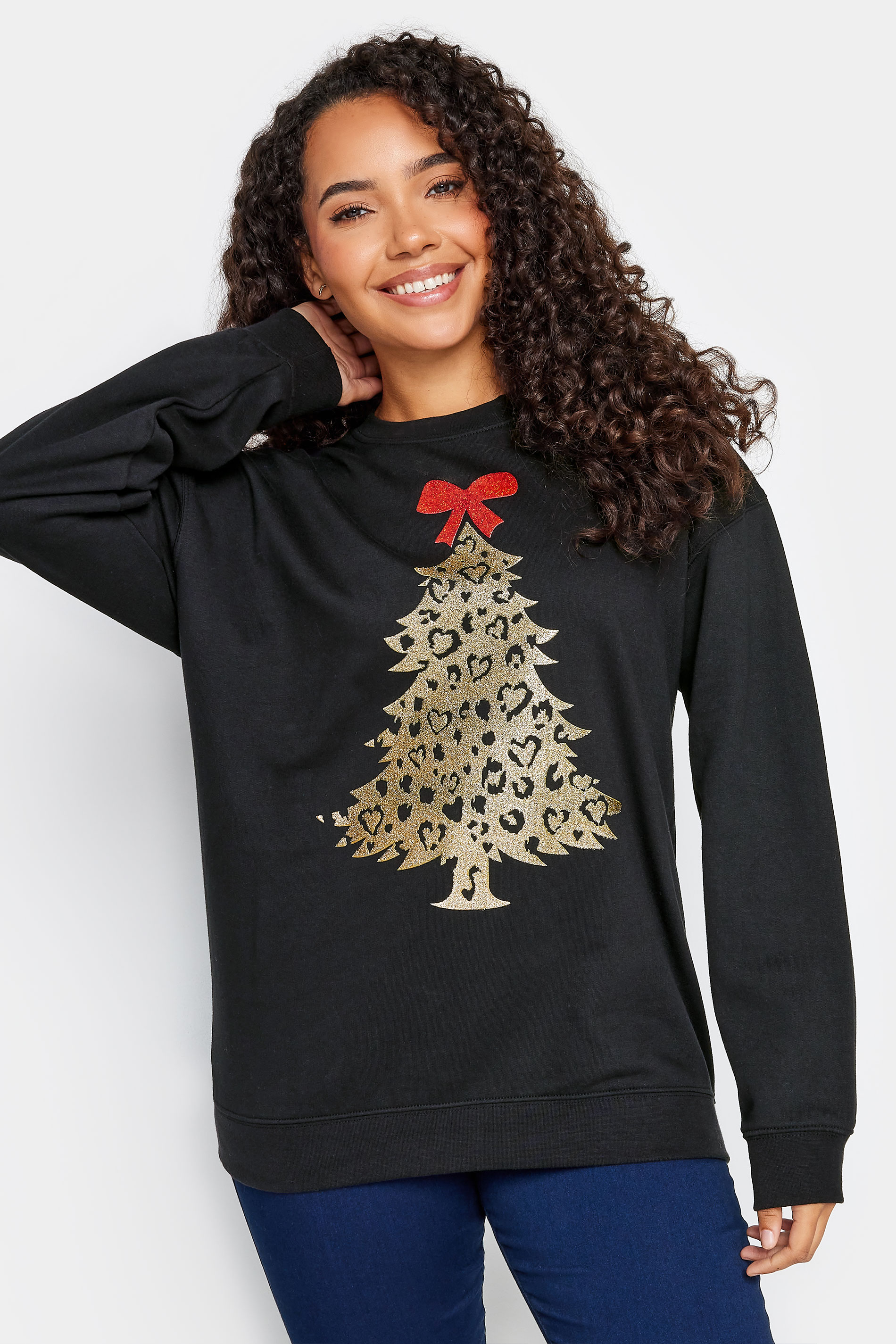 M&Co Black & Gold Christmas Tree Sweatshirt | M&Co