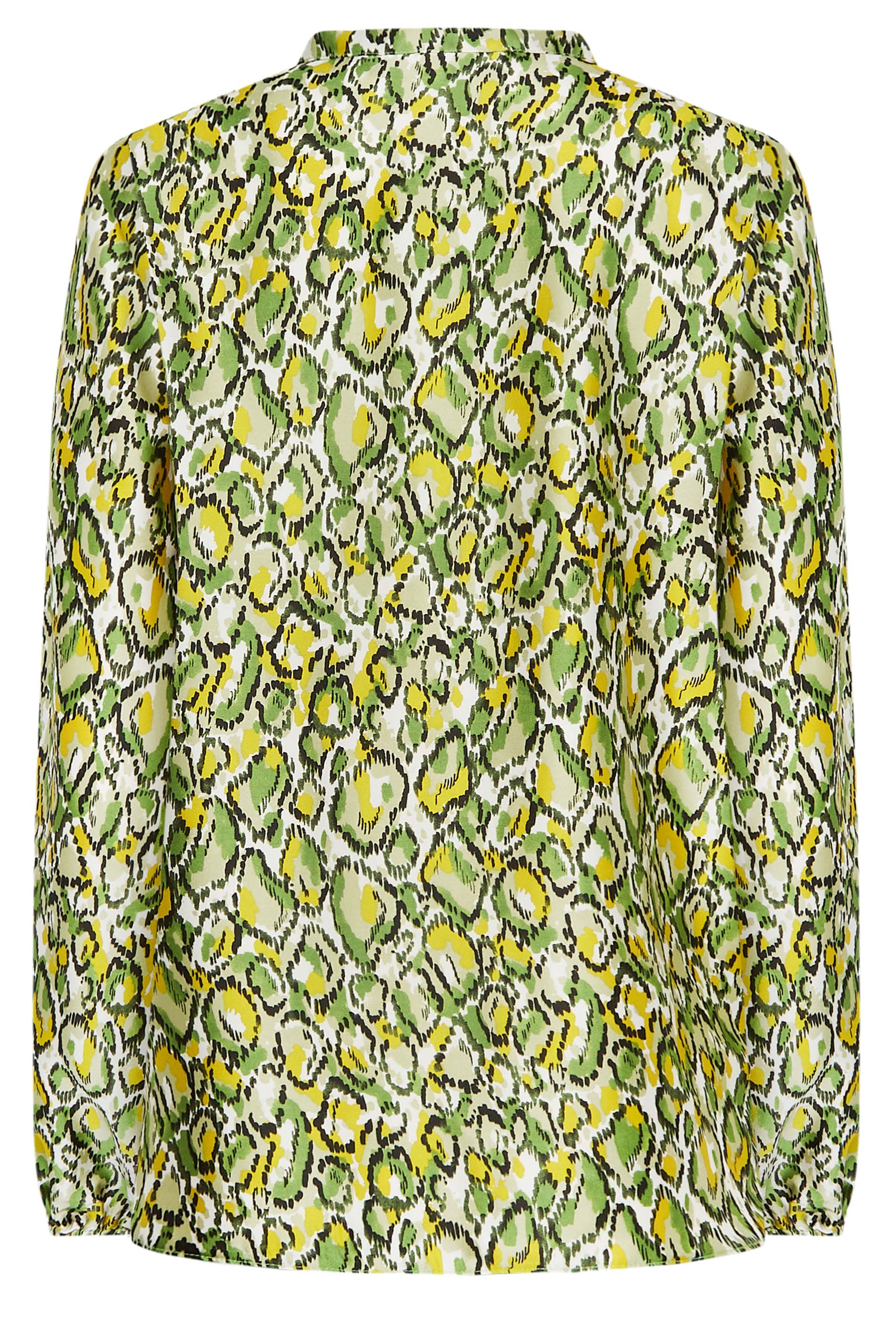 M&Co Green Snake Print Tie Neck Blouse | M&Co 7