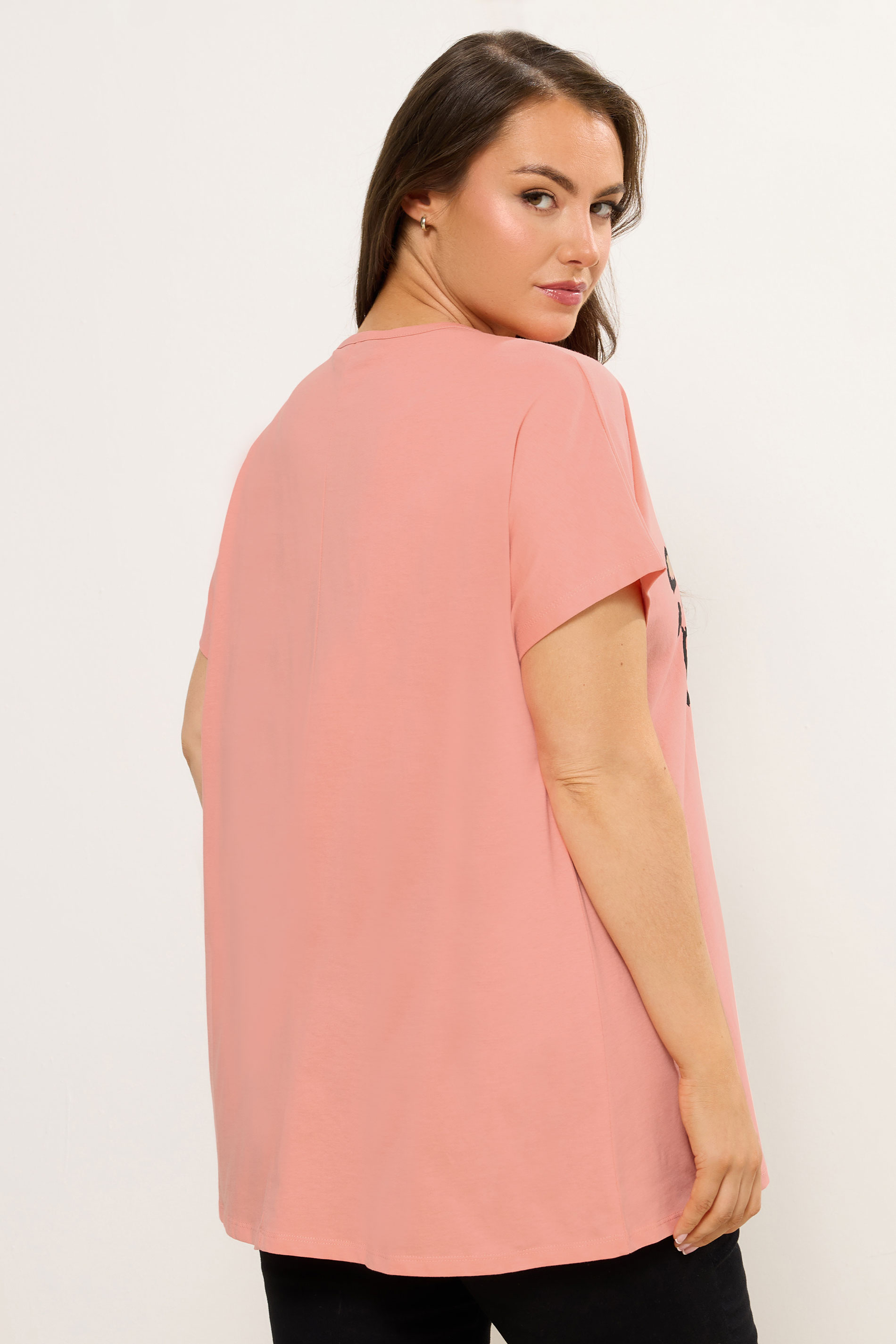 YOURS Plus Size Orange Leopard Heart T-Shirt | Yours Clothing 2