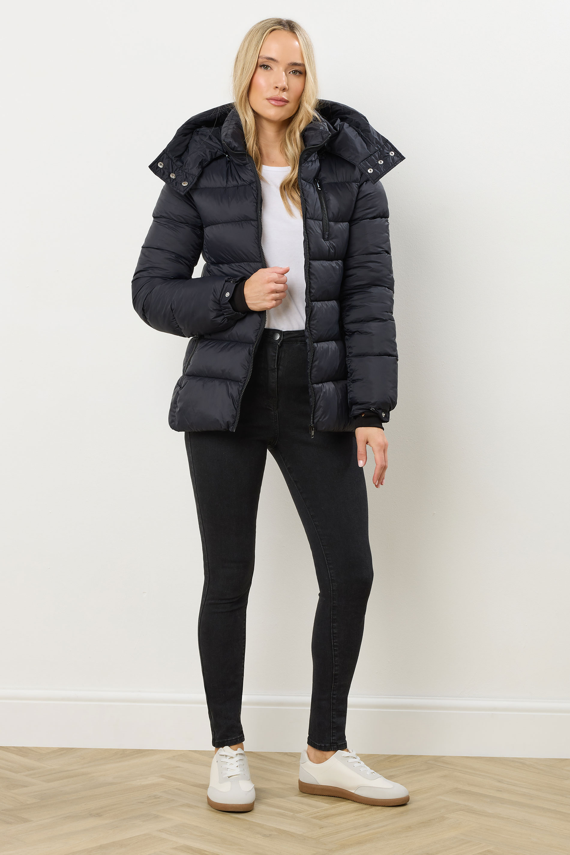 LTS Tall Black Padded Ski Coat | Long Tall Sally 2