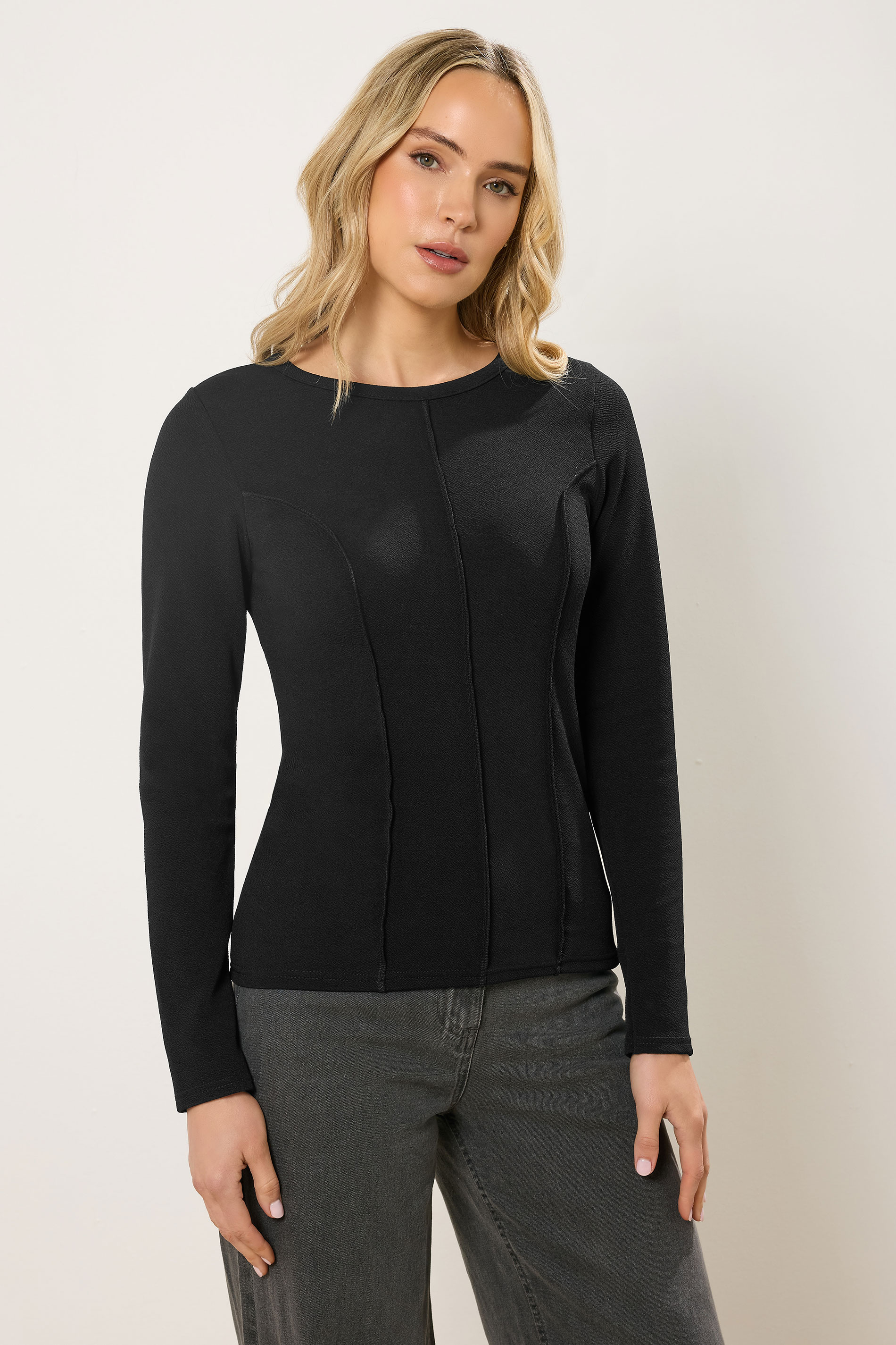 LTS Tall Women's Black Seam Front Top | Long Tall Sally 3