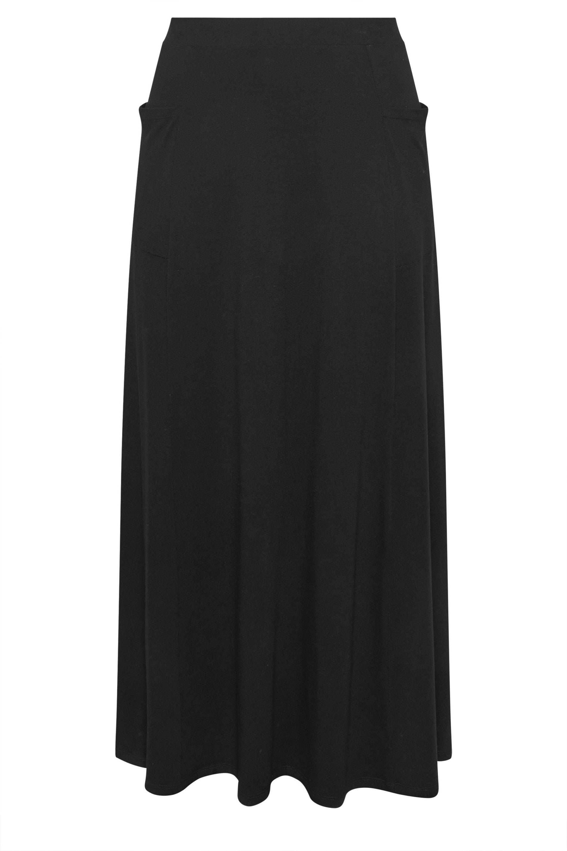 EVANS Plus Size Black Stretch Jersey Midaxi Skirt | Evans 5
