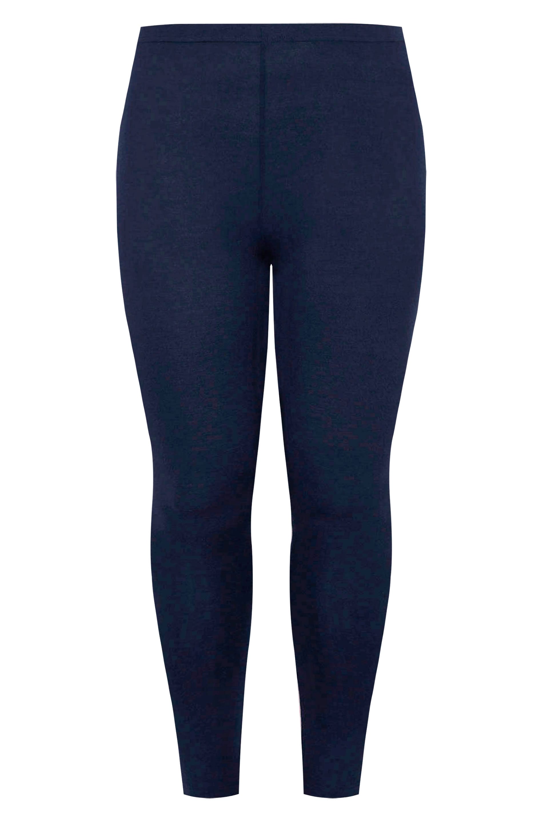 Plus Size Navy Blue Soft Touch Leggings | Yours Clothing 5