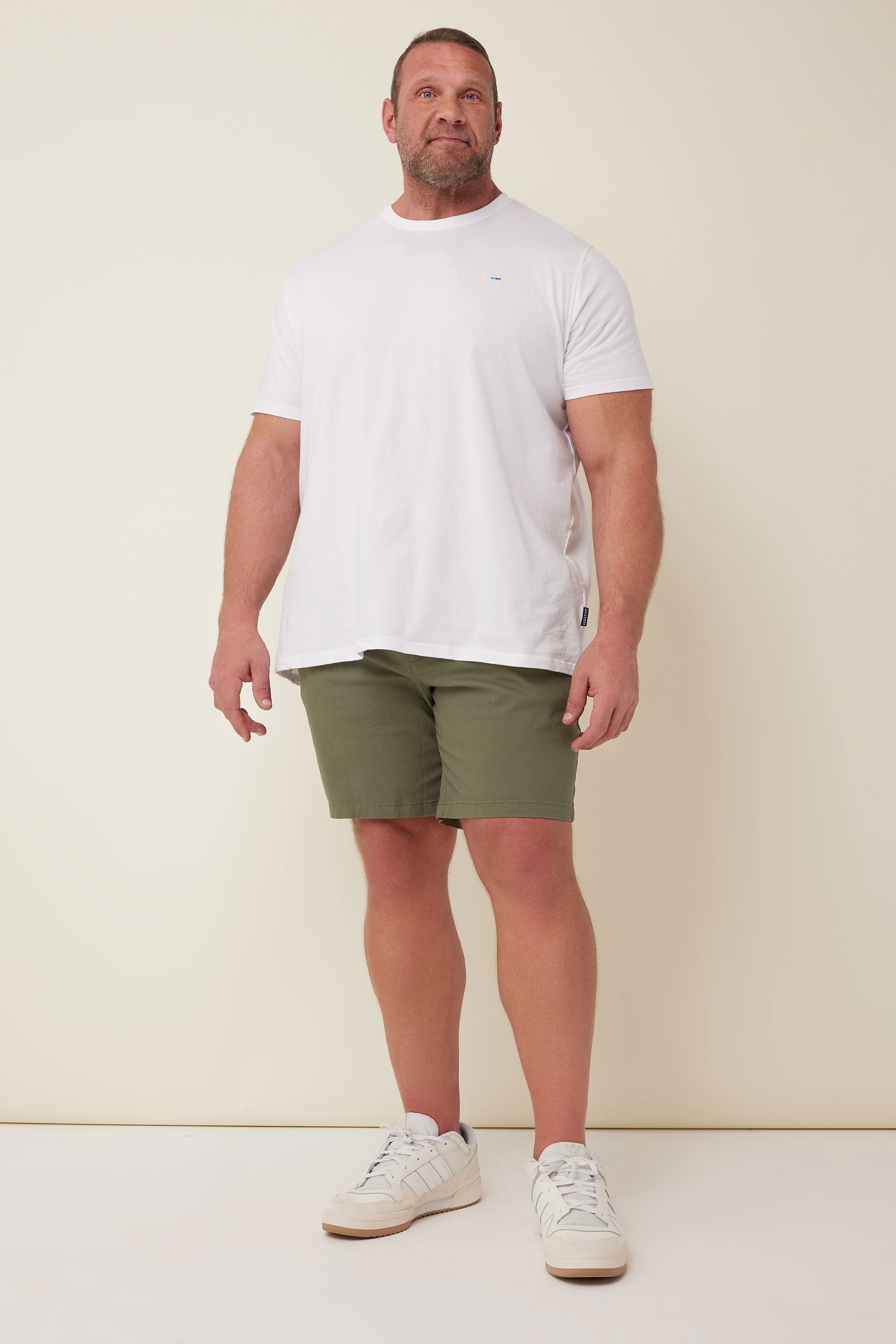 BadRhino Big & Tall 2 PACK Black & Khaki Green Stretch Chino Shorts | BadRhino 4