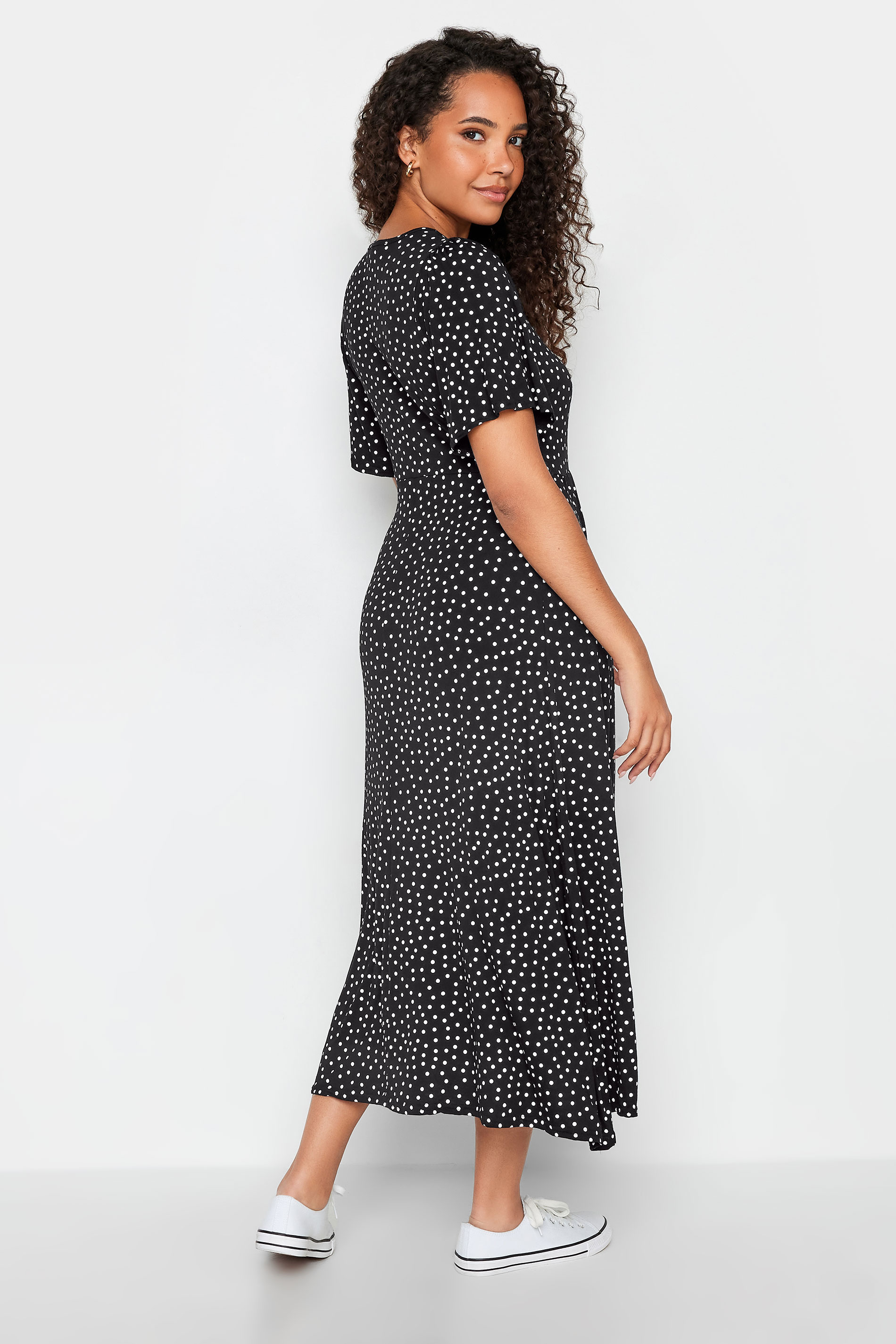 M&Co Black Polka Dot Maxi Dress | M&Co 3