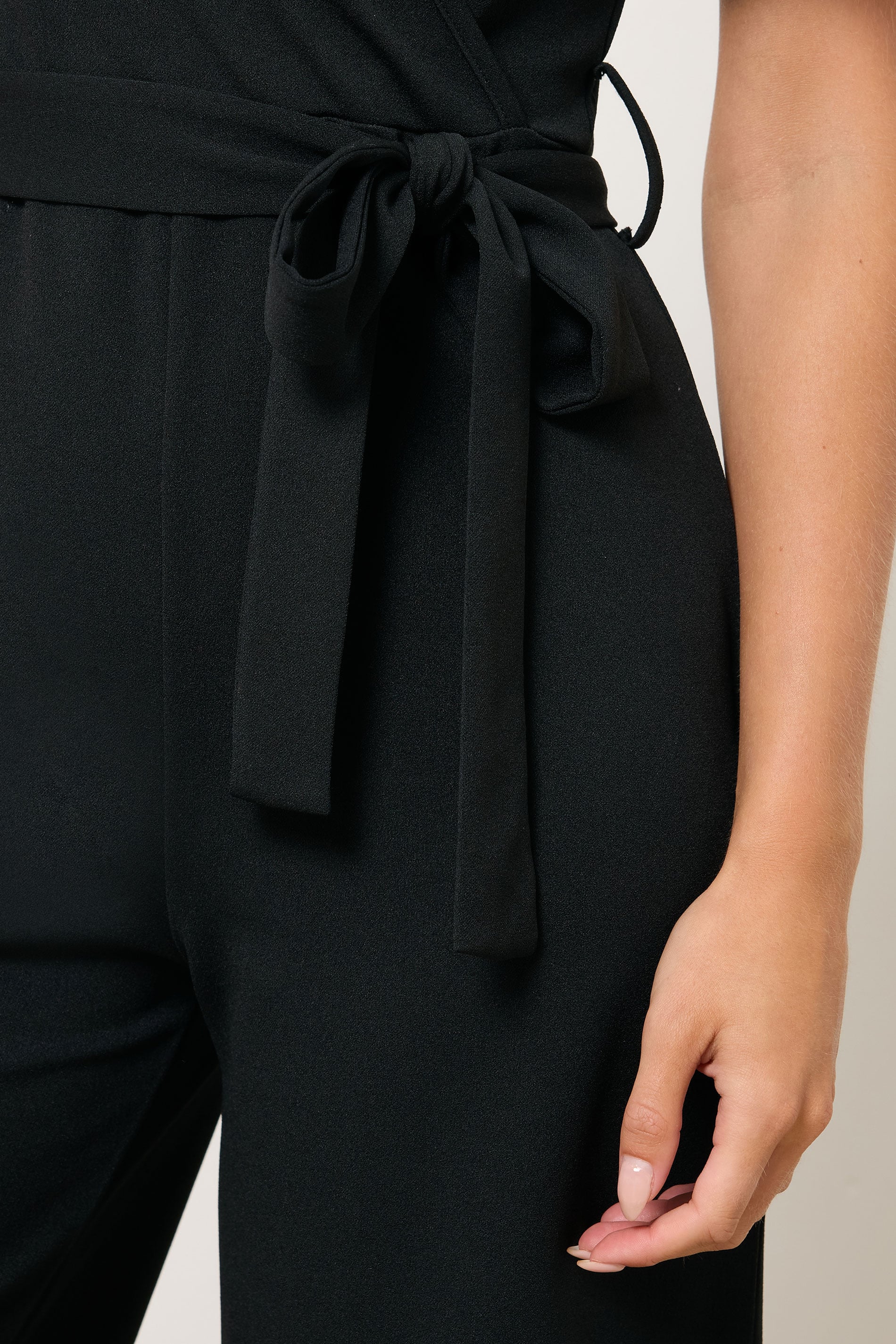 M&Co Petite Black Cropped Jumpsuit | M&Co 4
