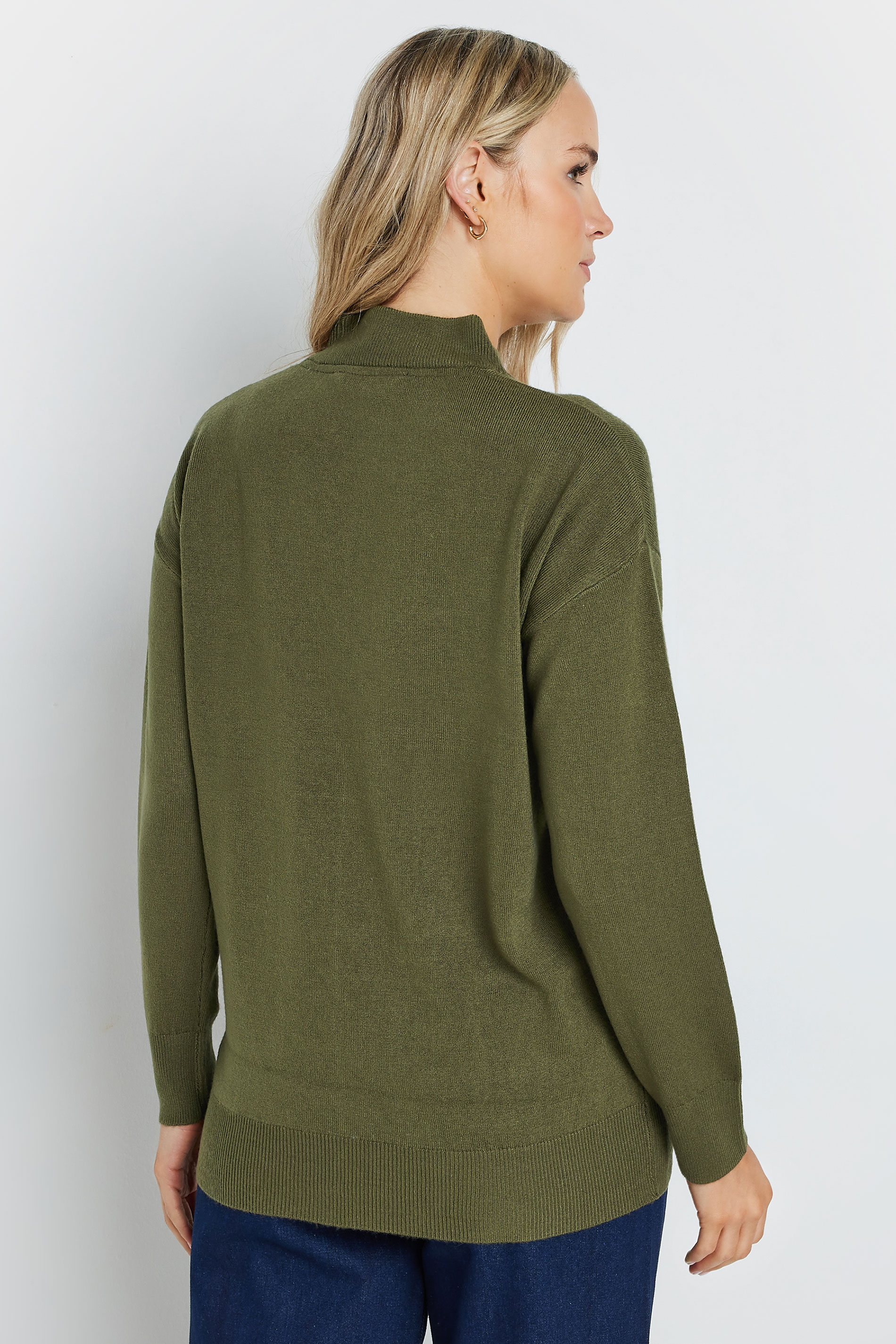 LTS Tall Olive Green Turtle Neck Jumper | Long Tall Sally 2