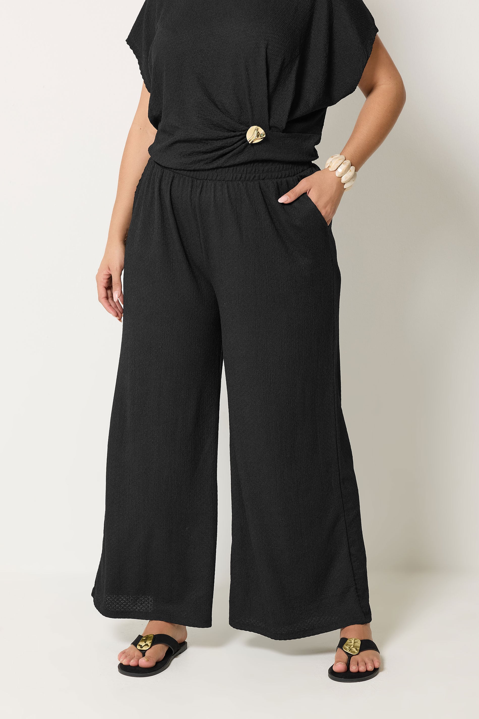 YOURS Plus Size Black Trousers | Yours Clothing 1