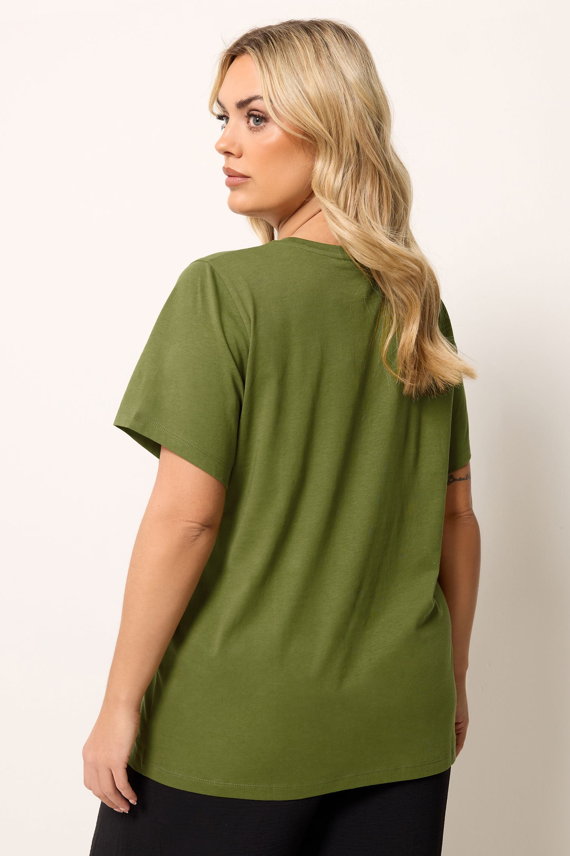 YOURS Plus Size Green 'Sol E Amor' Graphic T-Shirt | Yours Clothing 4
