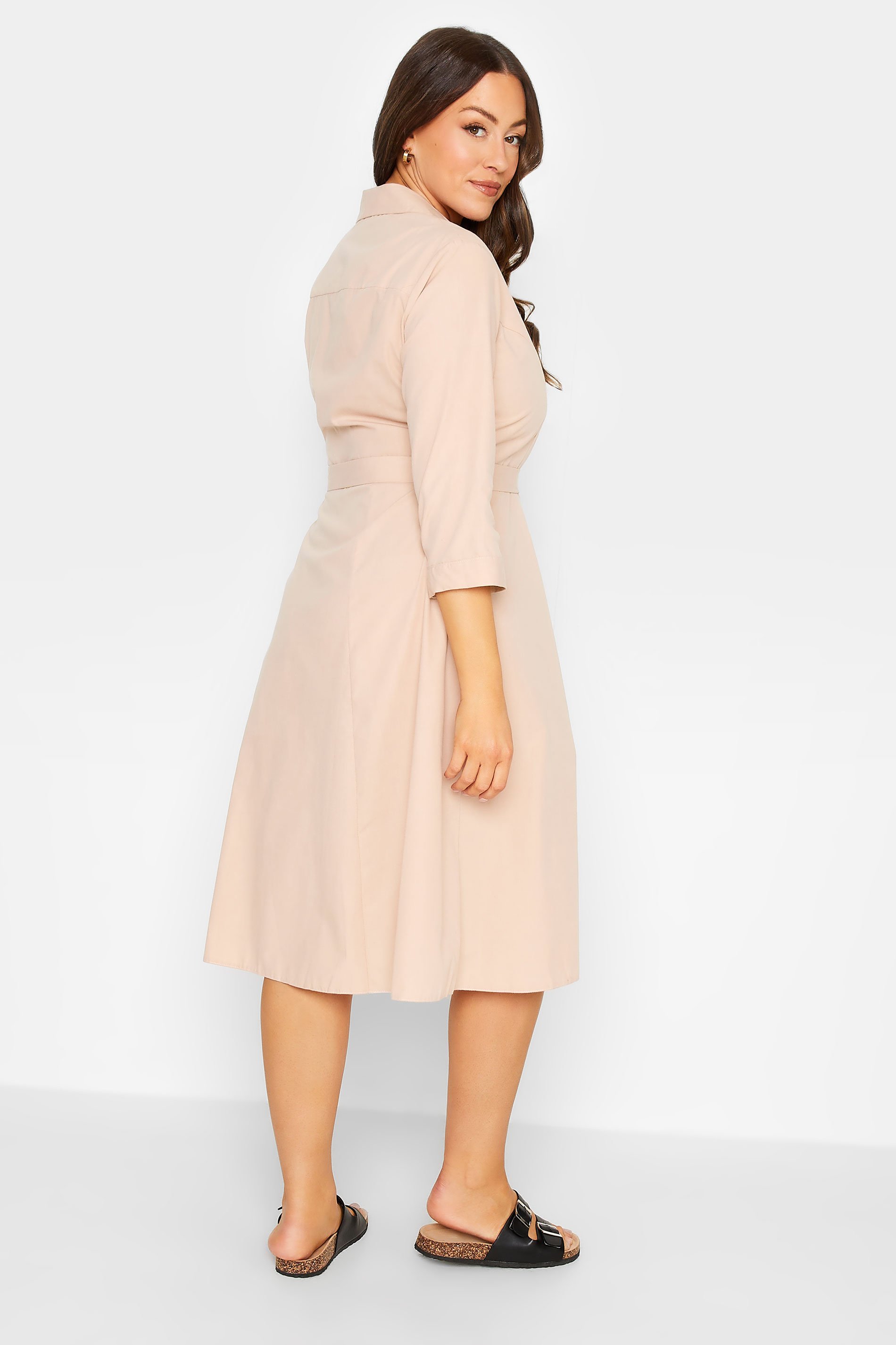 M&Co Pink Tie Waist Shirt Dress | M&Co 3