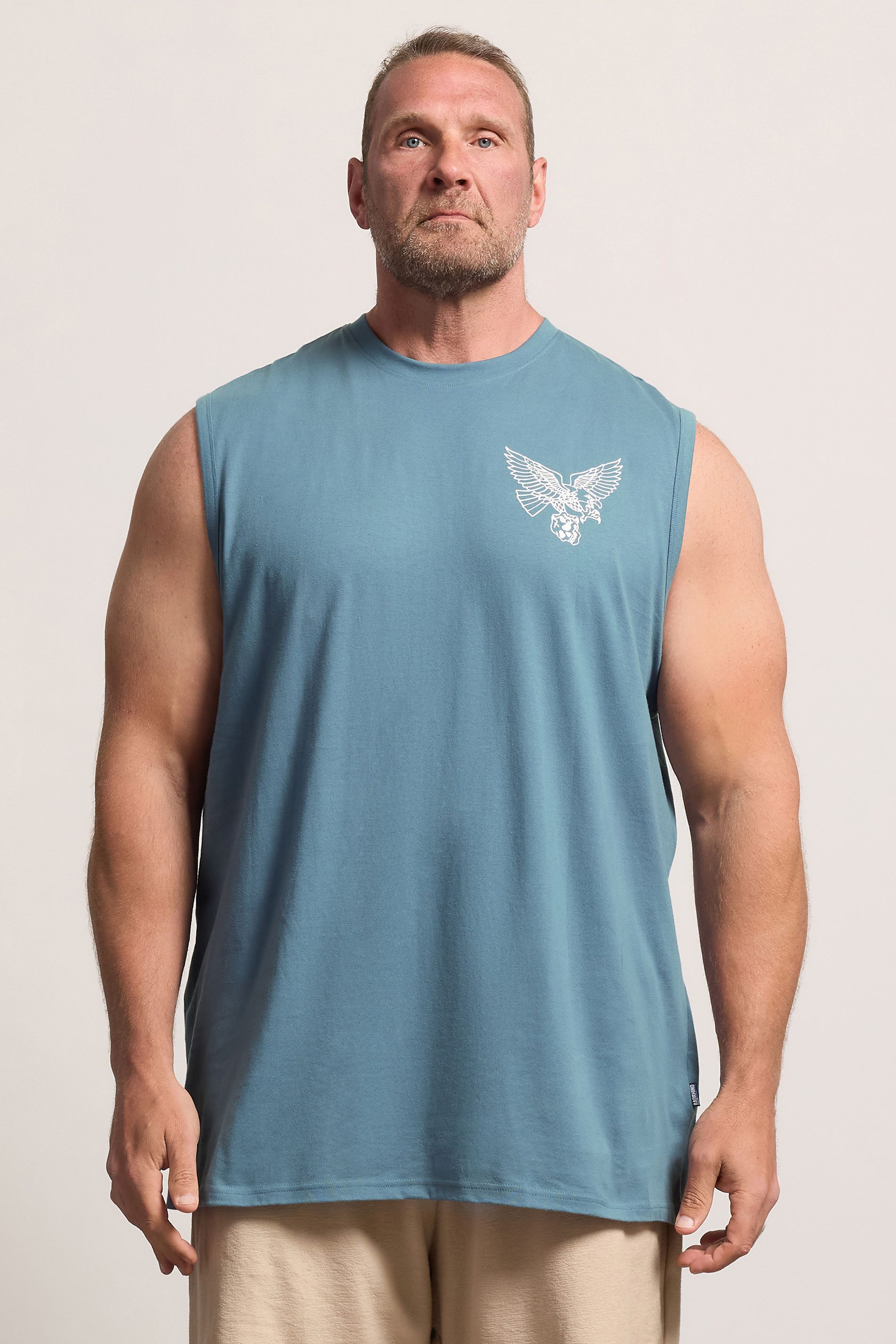 BadRhino Big & Tall Blue Eagle Graphic Extra Long Muscle Vest | BadRhino 3
