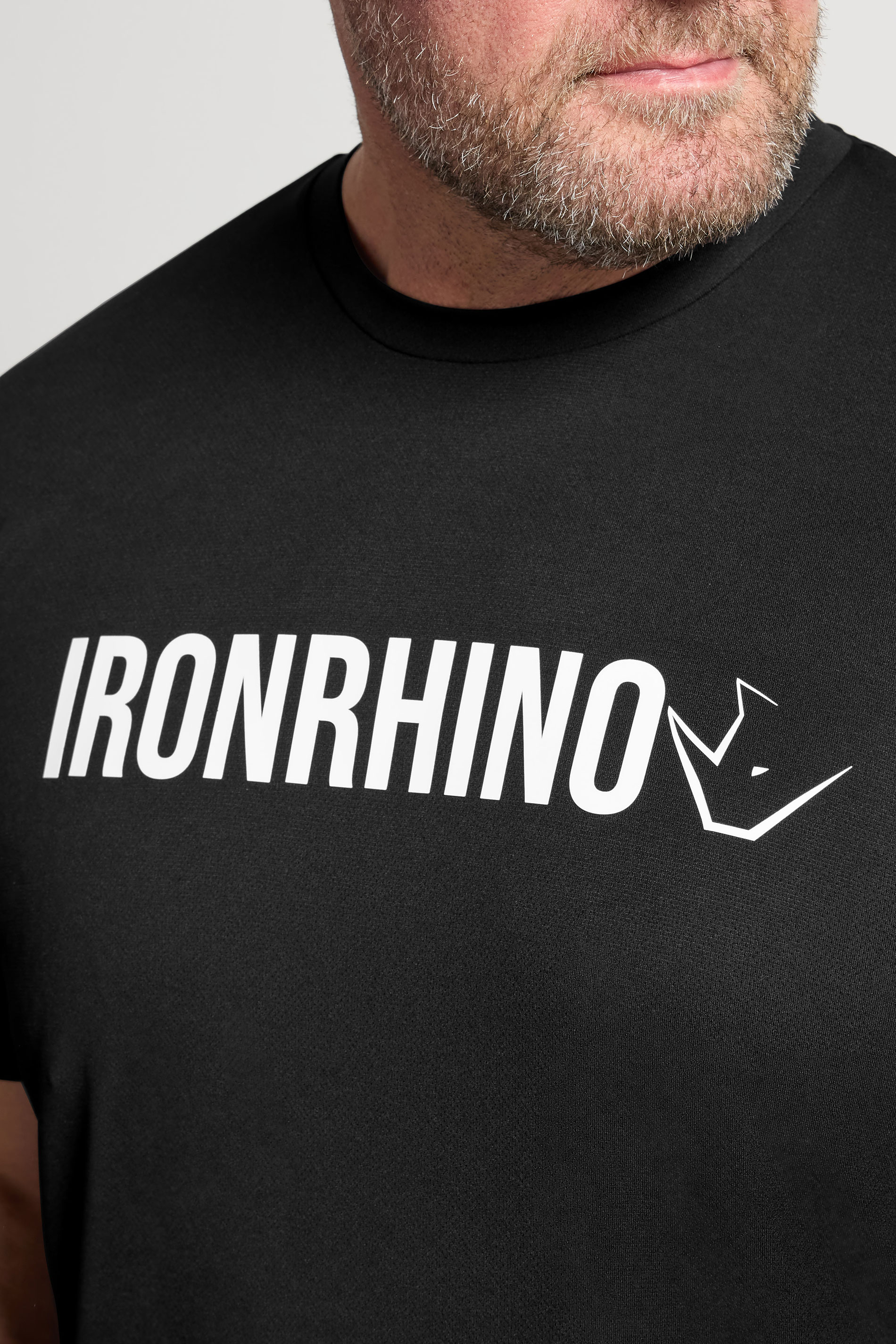 IronRhino Big & Tall Black Branded Performance T-Shirt | BadRhino 4