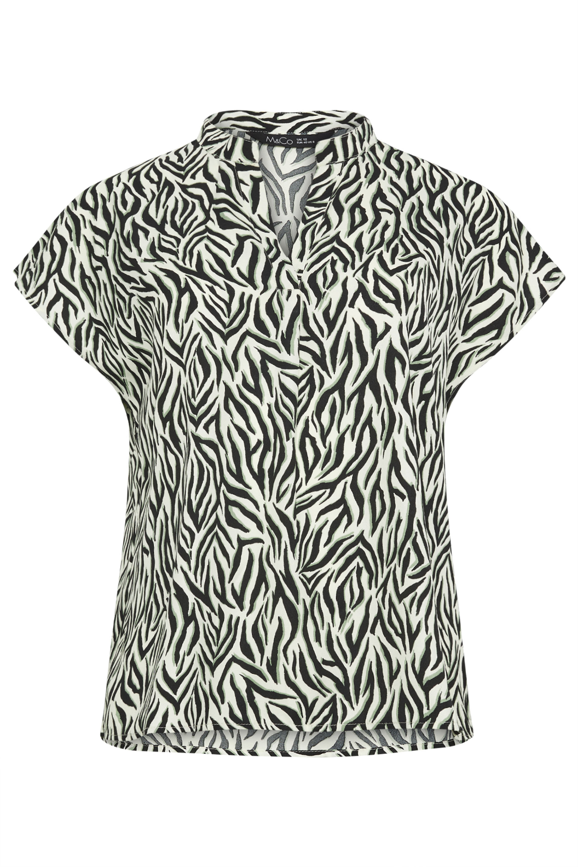 M&Co Ivory White Animal Print Blouse | M&Co 6