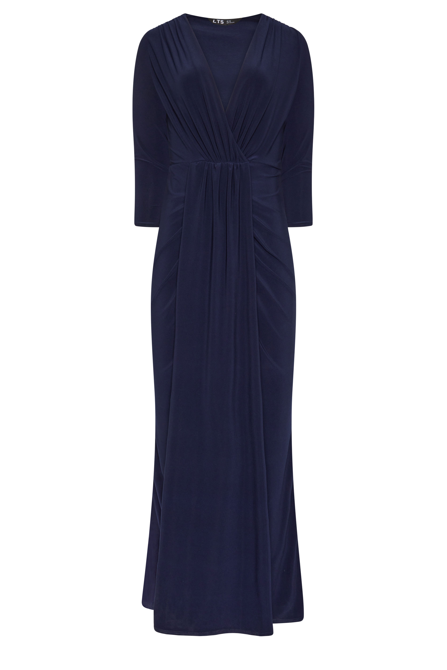 LTS Tall Women's Navy Blue Drape Wrap Maxi Dress | Long Tall Sally 5