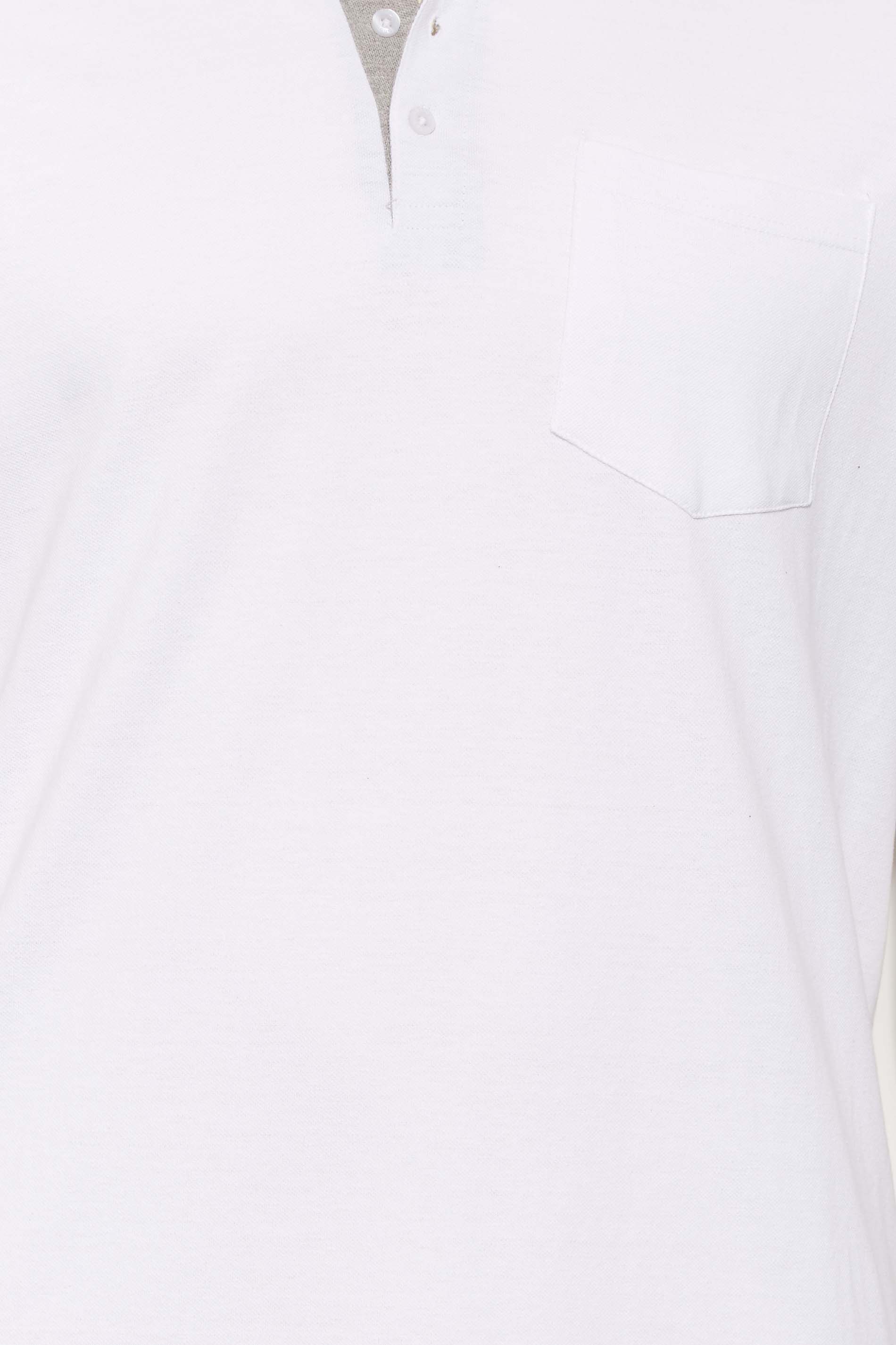 D555 Big & Tall White Basic Polo Shirt | BadRhino 1